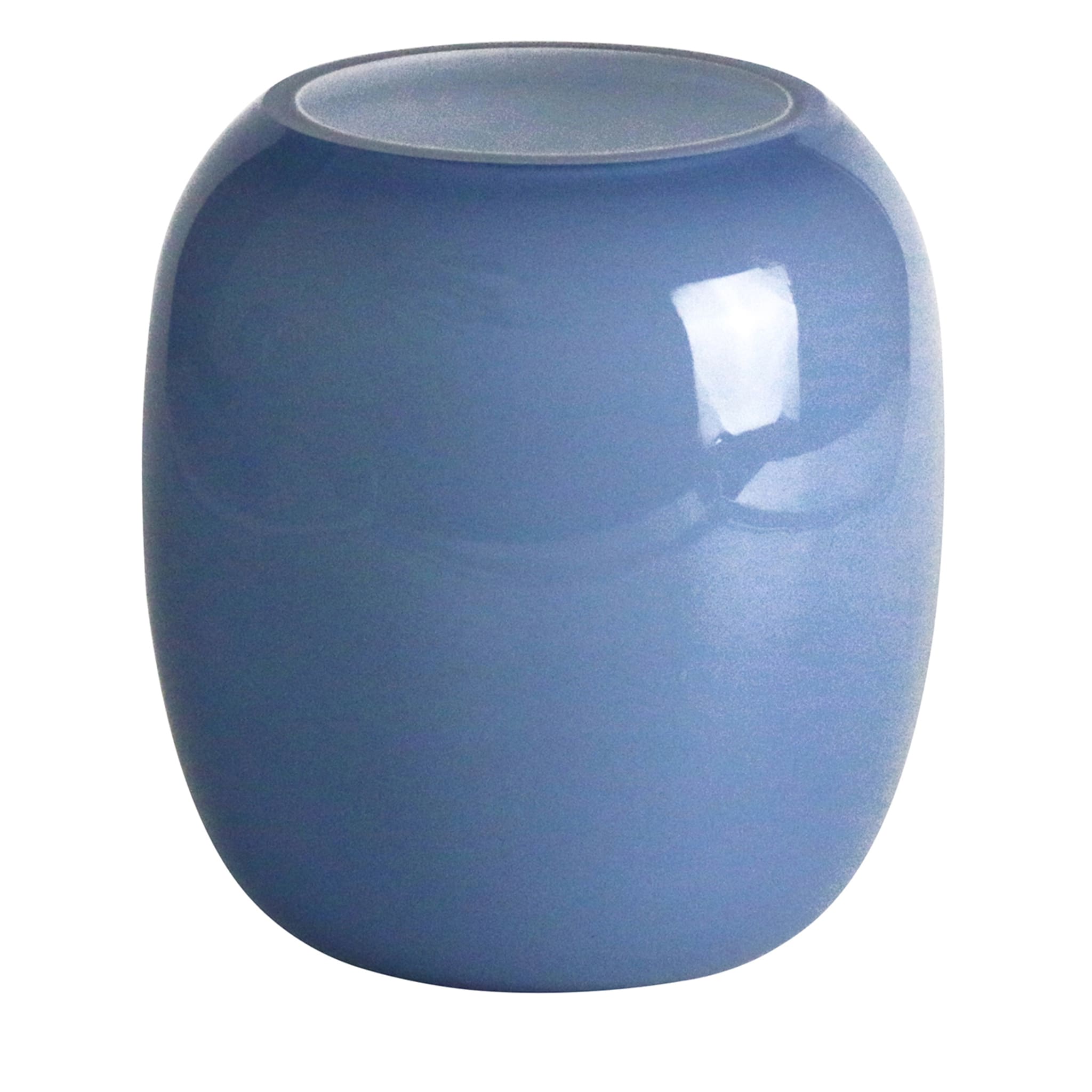 Wulstige Azurblaue Vase - Hauptansicht