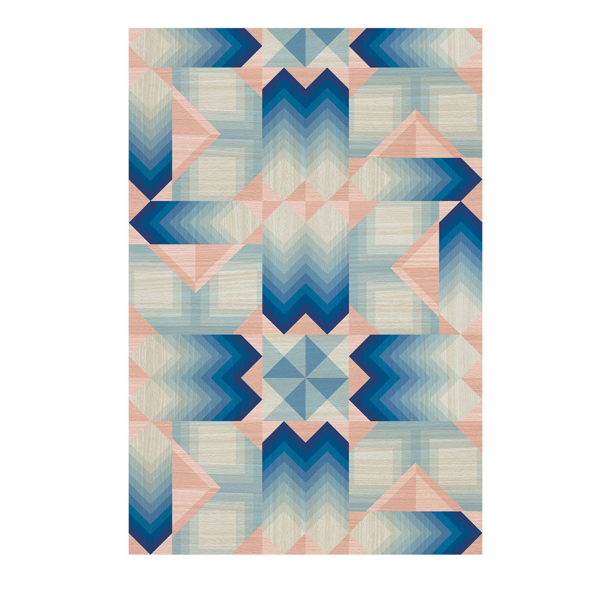 Geometry Square Blue & Pink Wallpaper - Main view