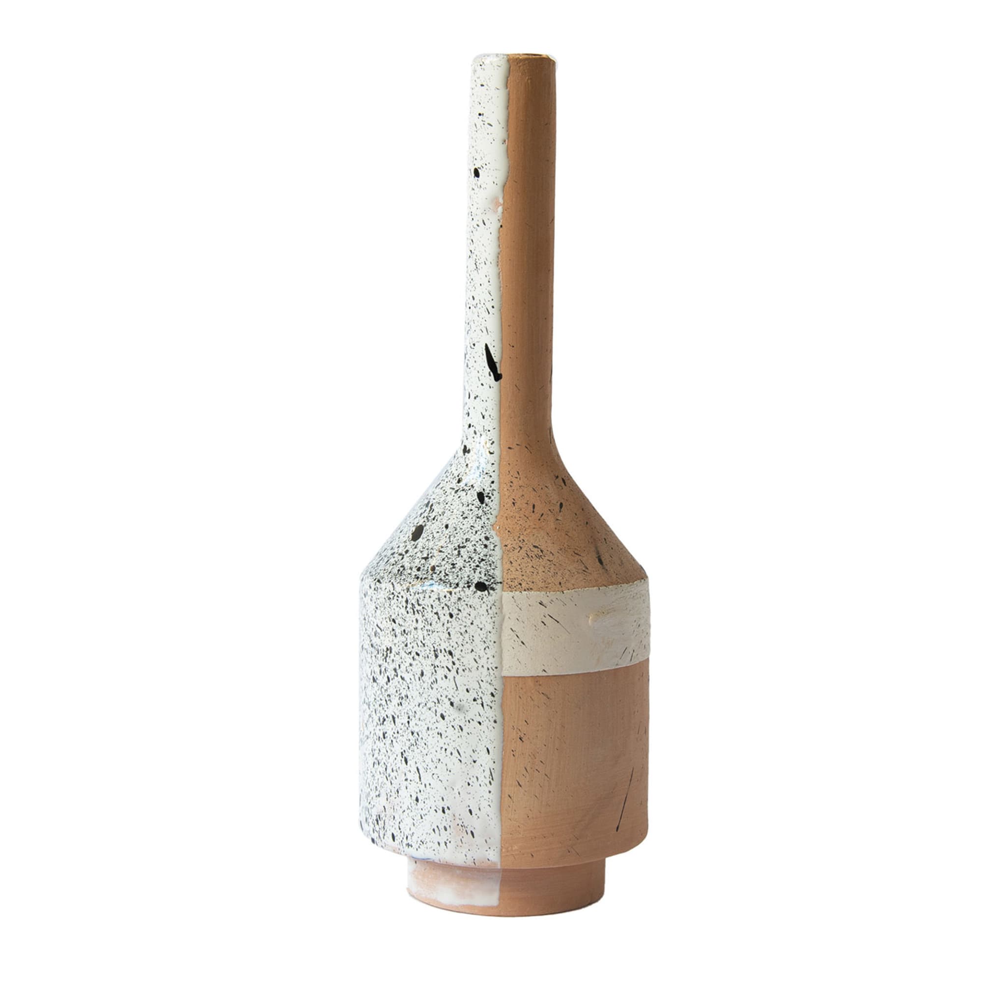 Mattone Terracotta&White Single-Stem Vase - Main view