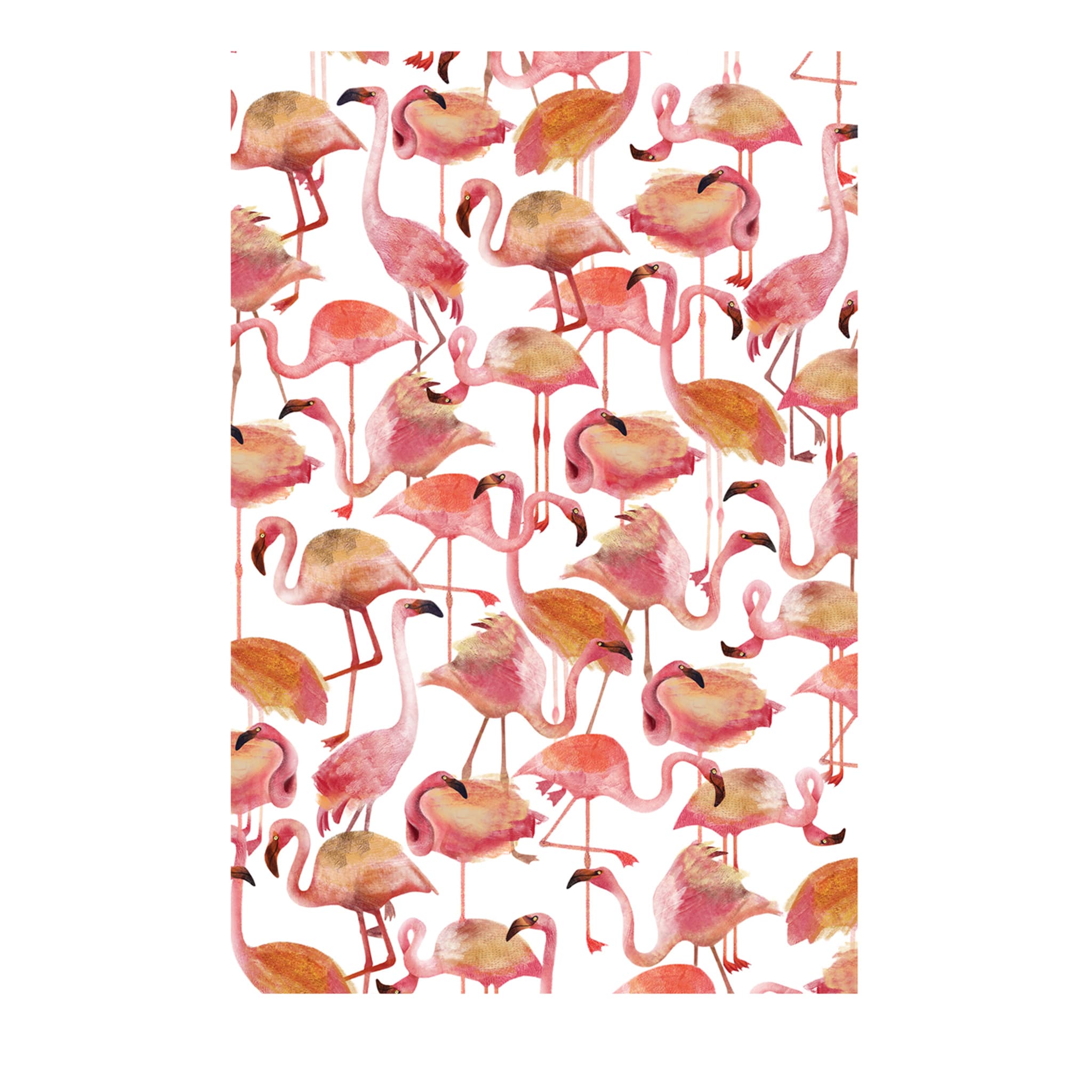 Flamingo Rosa Tapete von Nicole Valenti - Hauptansicht