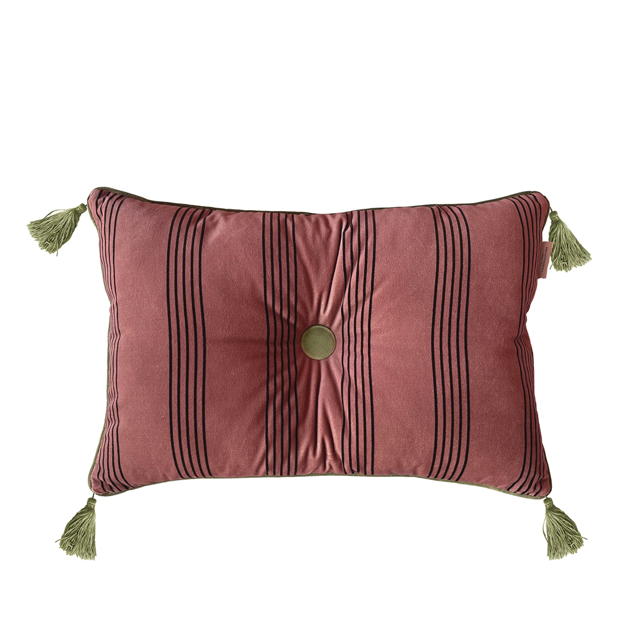 Sweet Pillow Rectangular Striped Antiqued-Pink Cushion - Main view