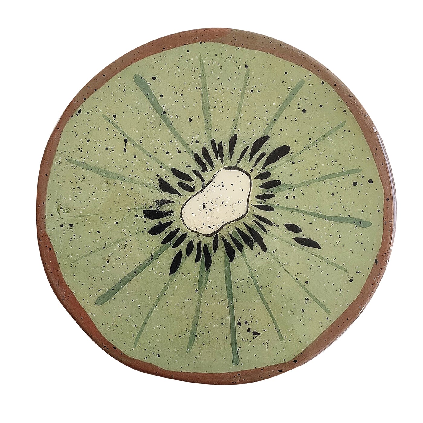 Set of 4 Green Kiwi Plate 10 cm  - Federica Massimi
