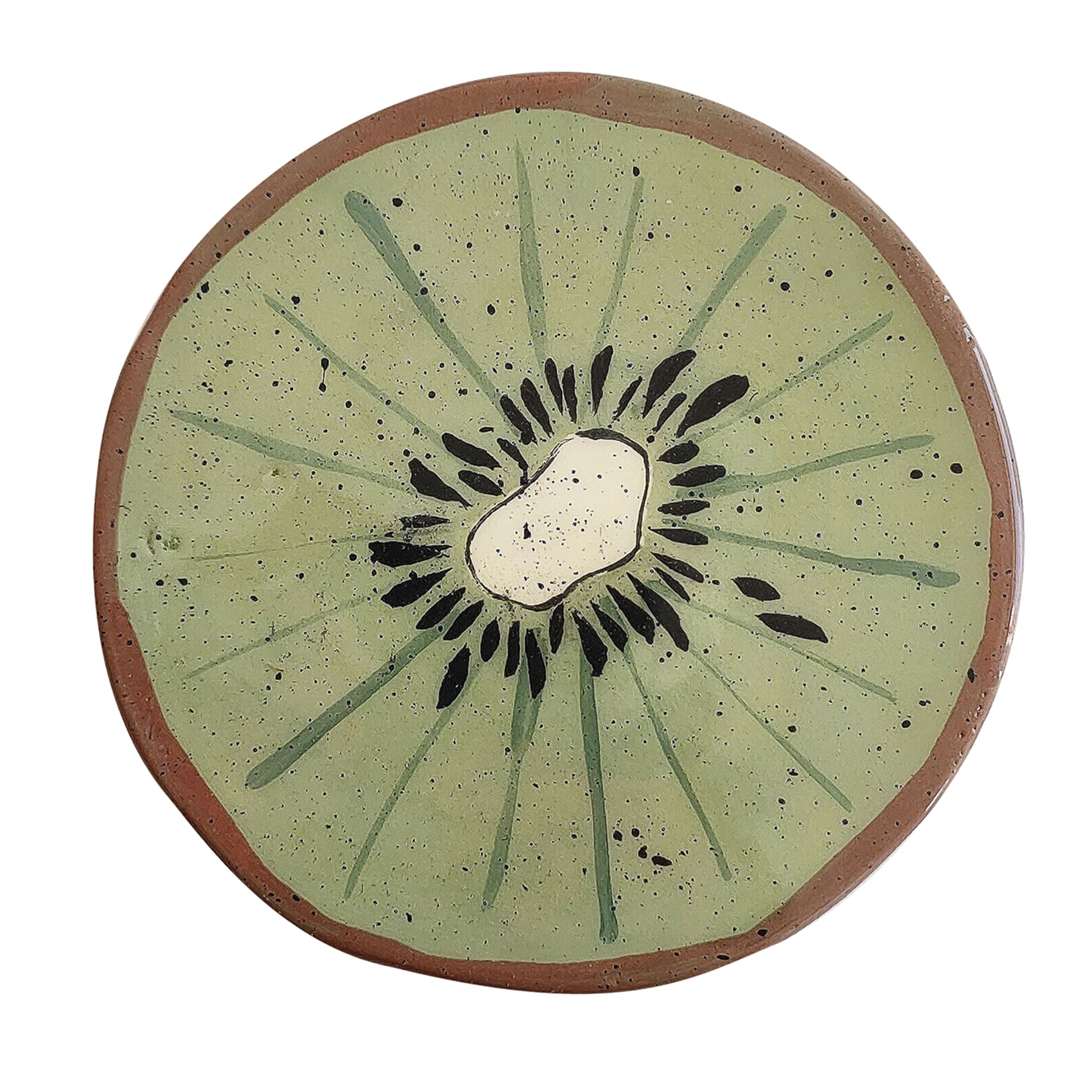 Set of 4 Green Kiwi Plate 10 cm  - Main view