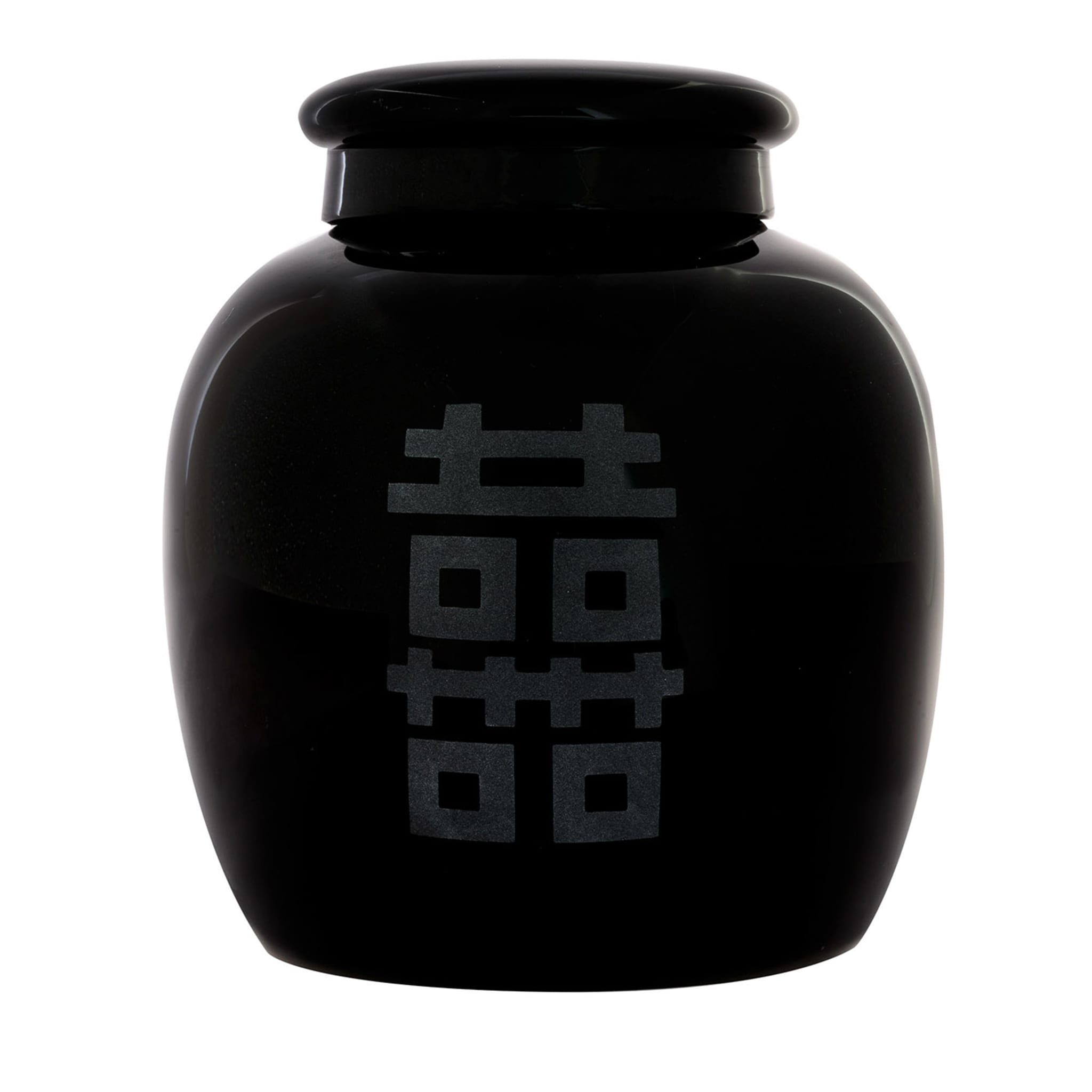 Chinesische schwarze Vase - Hauptansicht