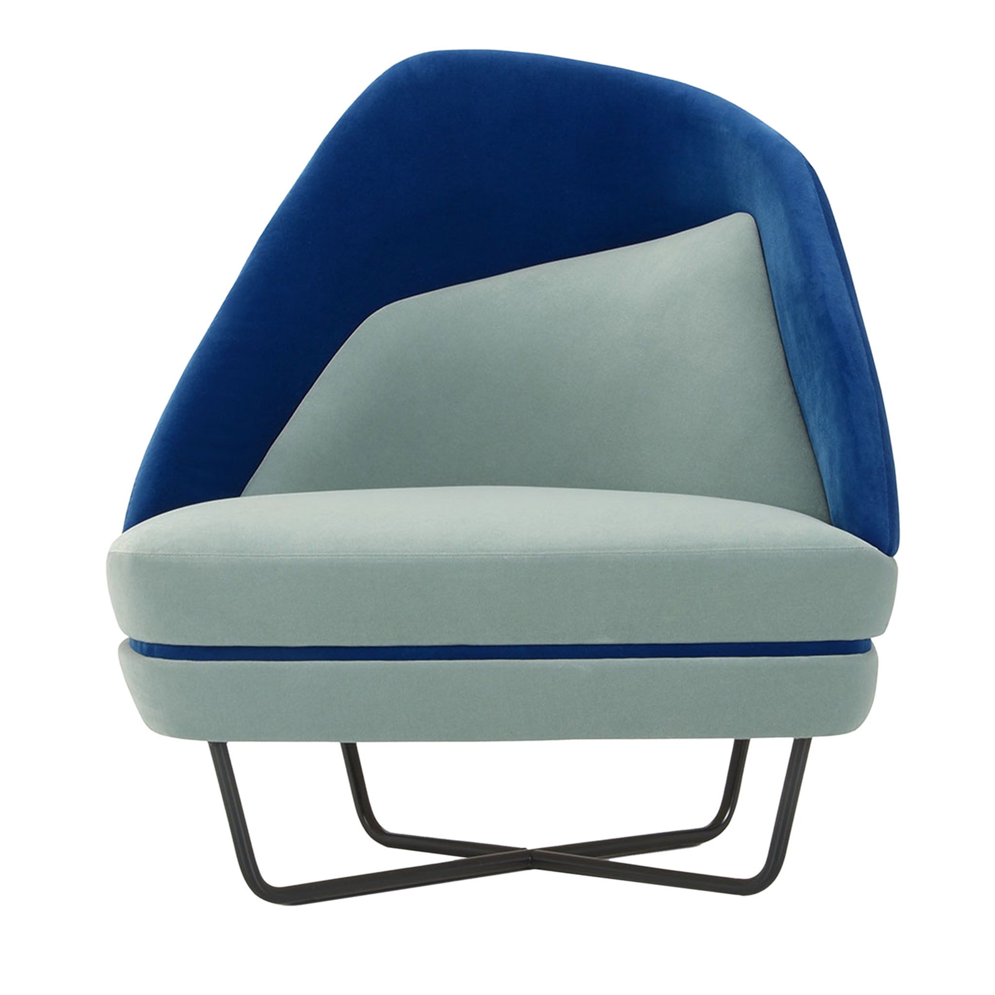 Bixib Light-Blue Armchair by Luca Alessandrini - Main view