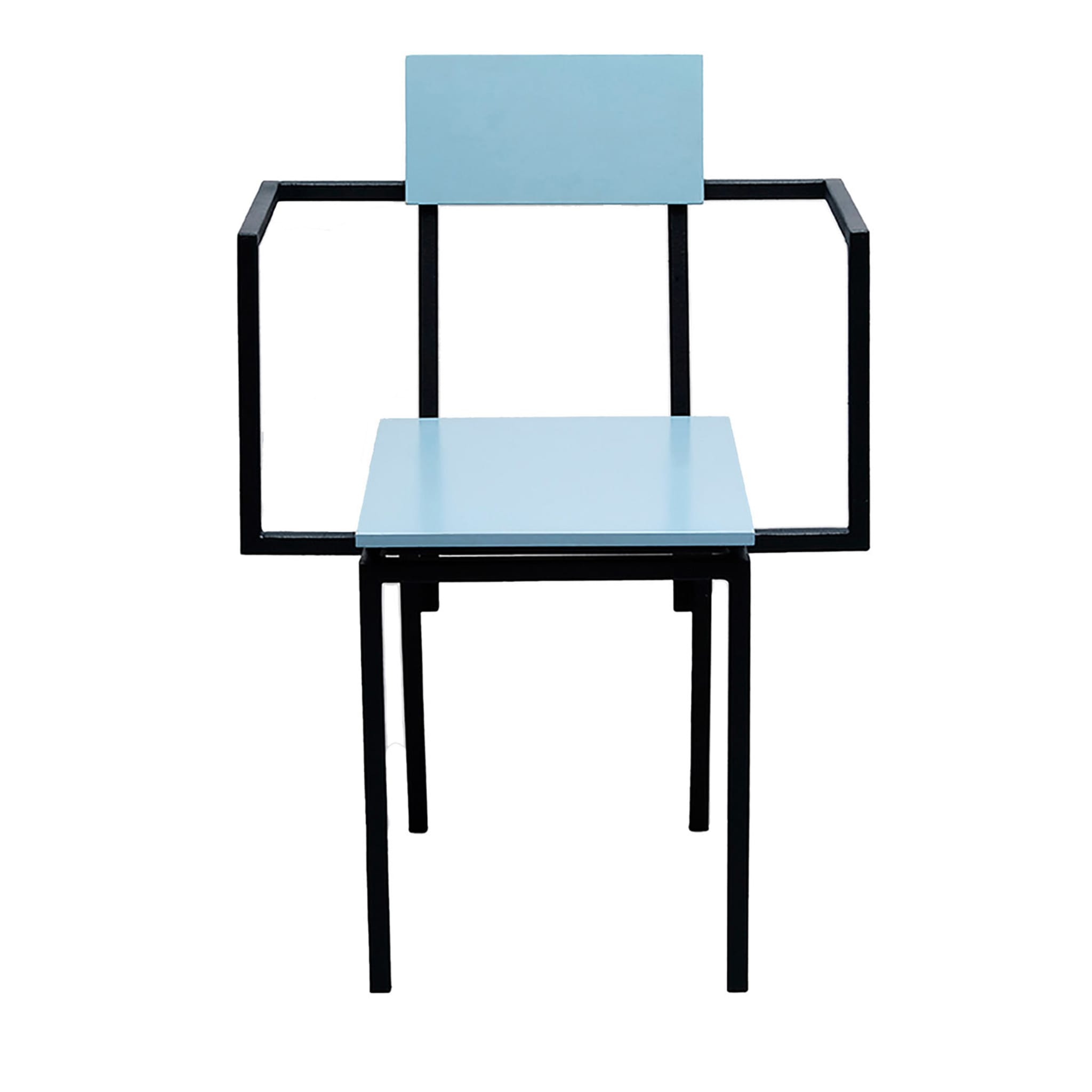 Banco Blue Chair With Arms By Clemence Seilles - Main view