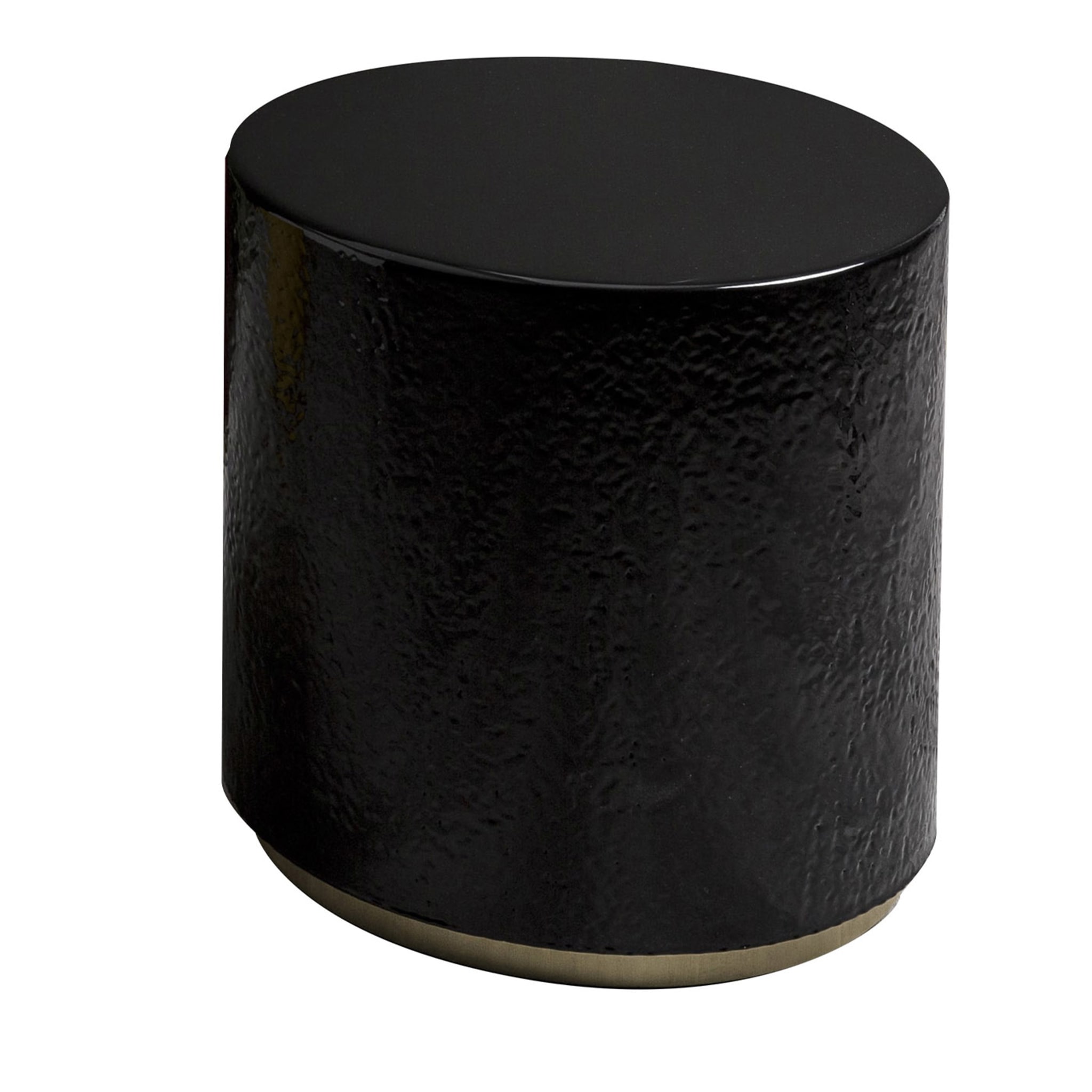 Black Pouf and Side Table - Main view