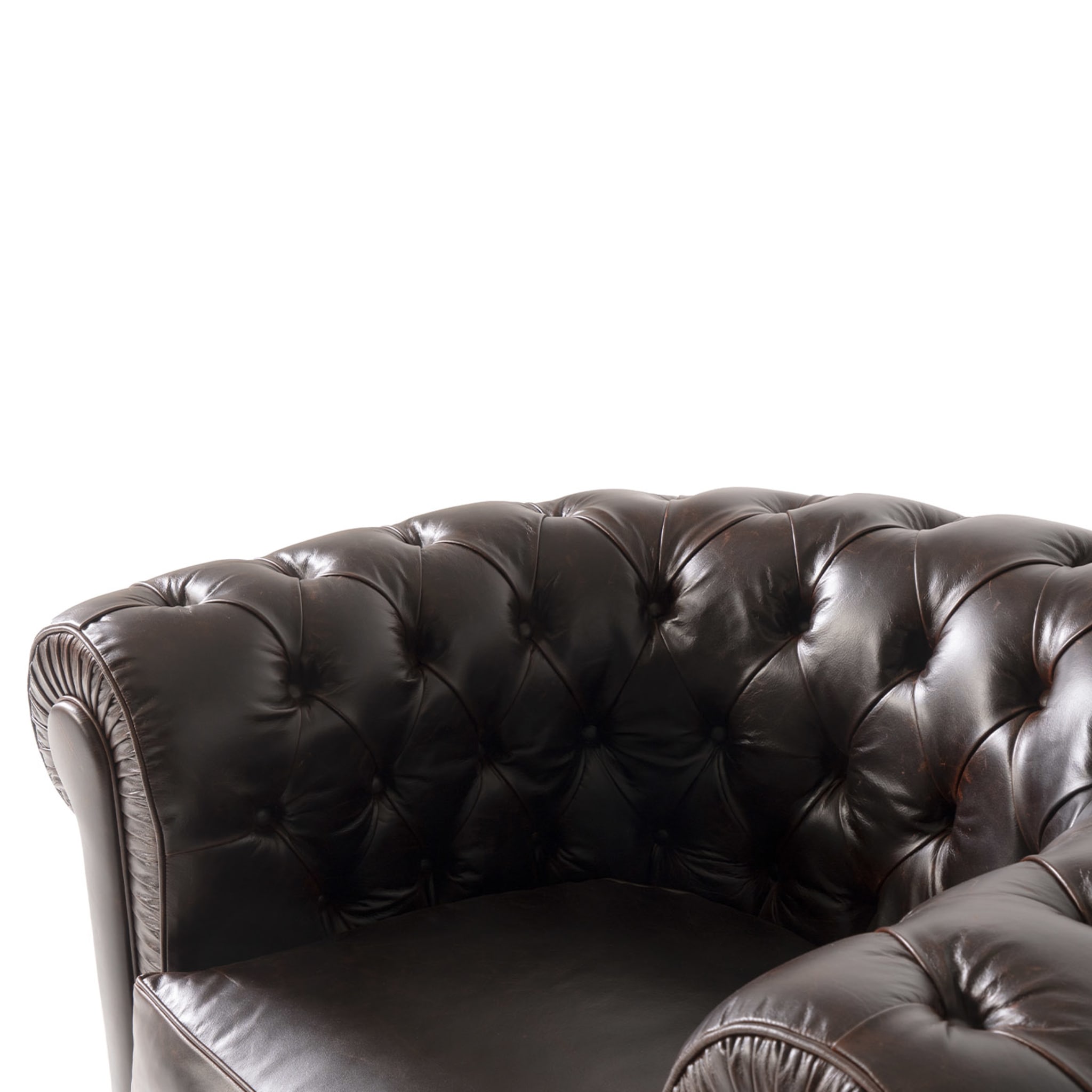 Chesterfield Brown Leather Armchair - Alternative view 4