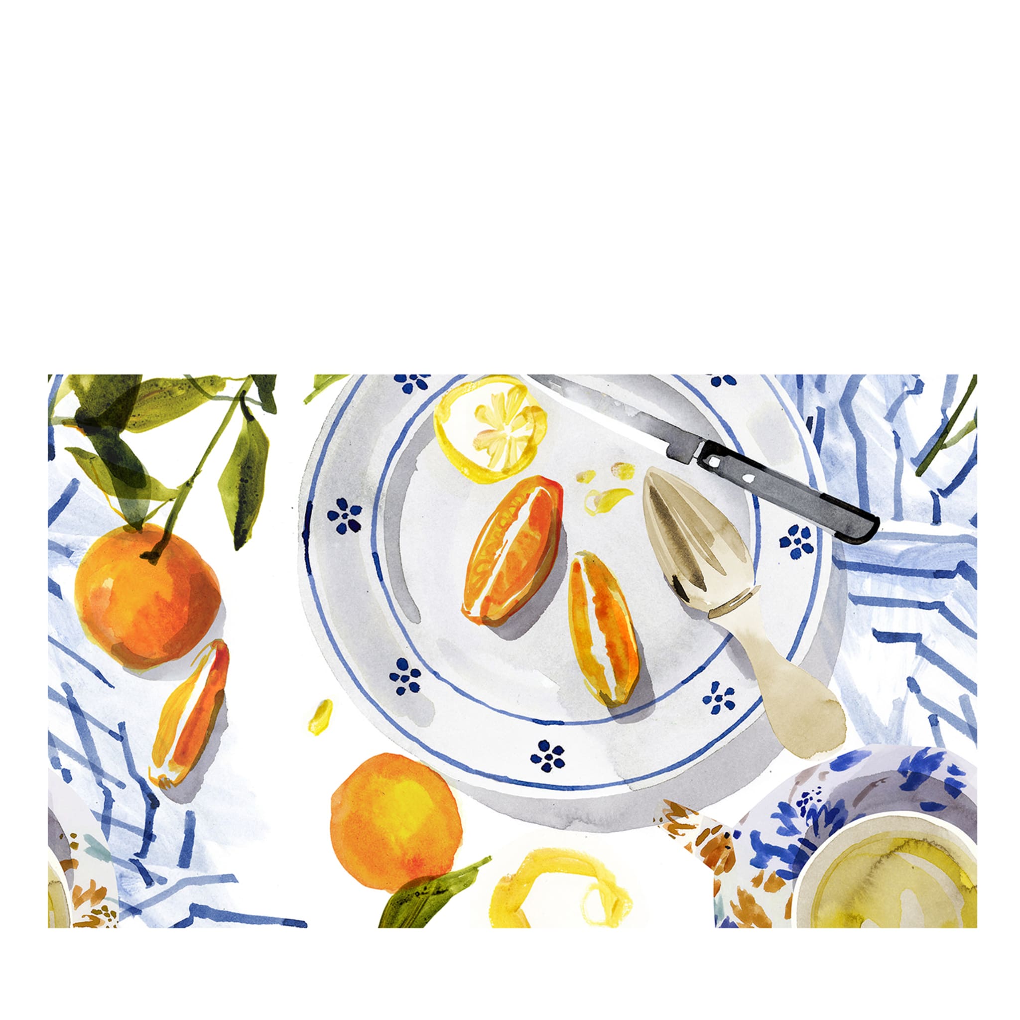 Orange &amp; Zitrone Tapete von Karin Kellner  - Hauptansicht