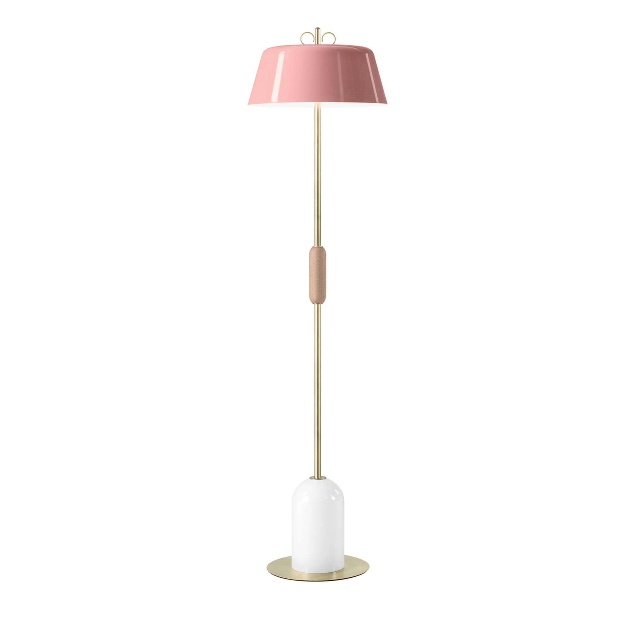 Bon Ton Pink Natural Brass Floor Lamp by Cristina Celestino - Main view