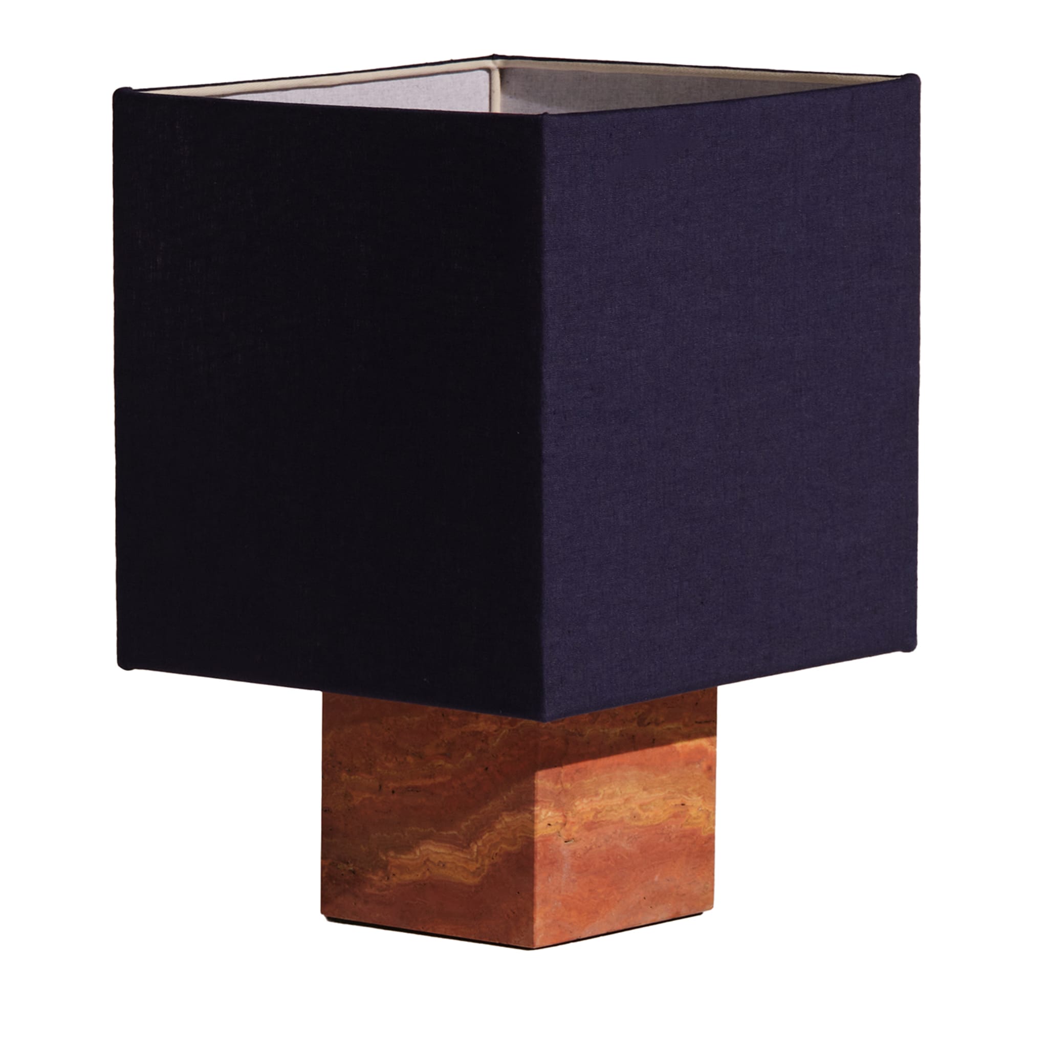 Roma Squared Small Blue Table Lamp - Main view