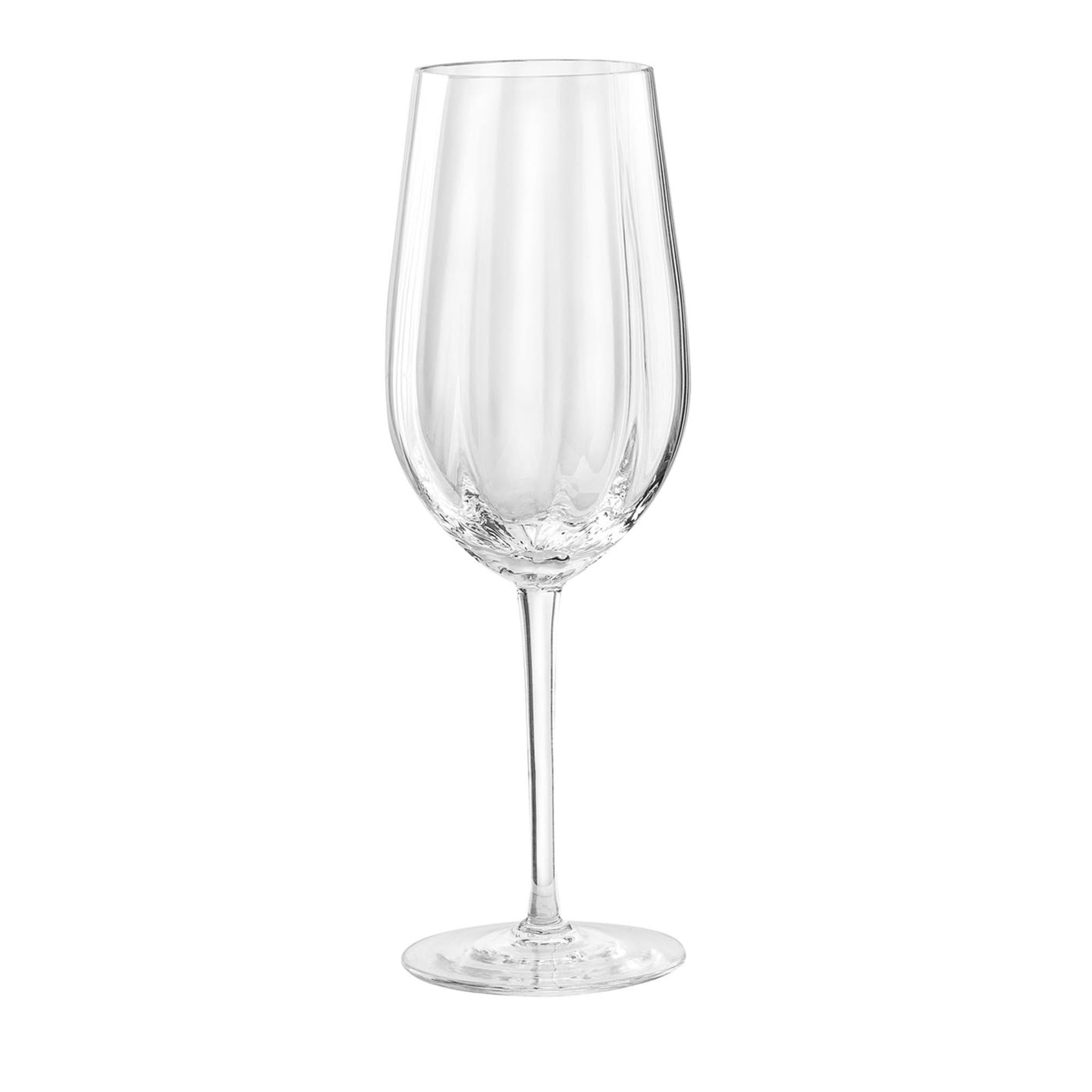 Tolomeo Ottico Transparent White Wine Glass - Main view