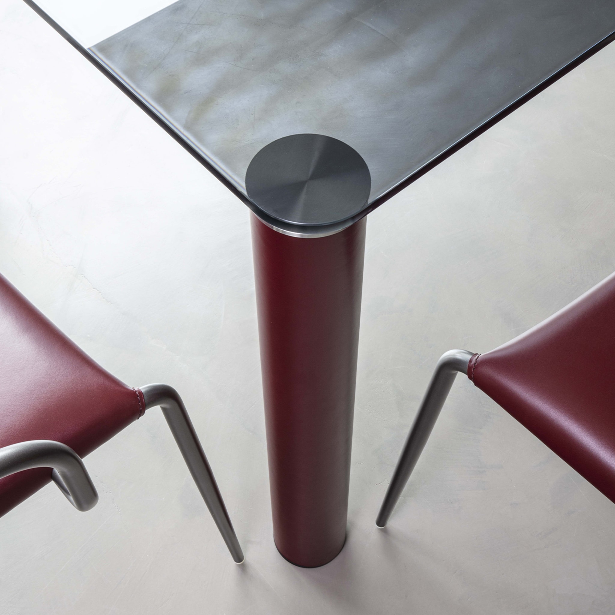 Fagus Smoked Burgundy Dining Table - Alternative view 3