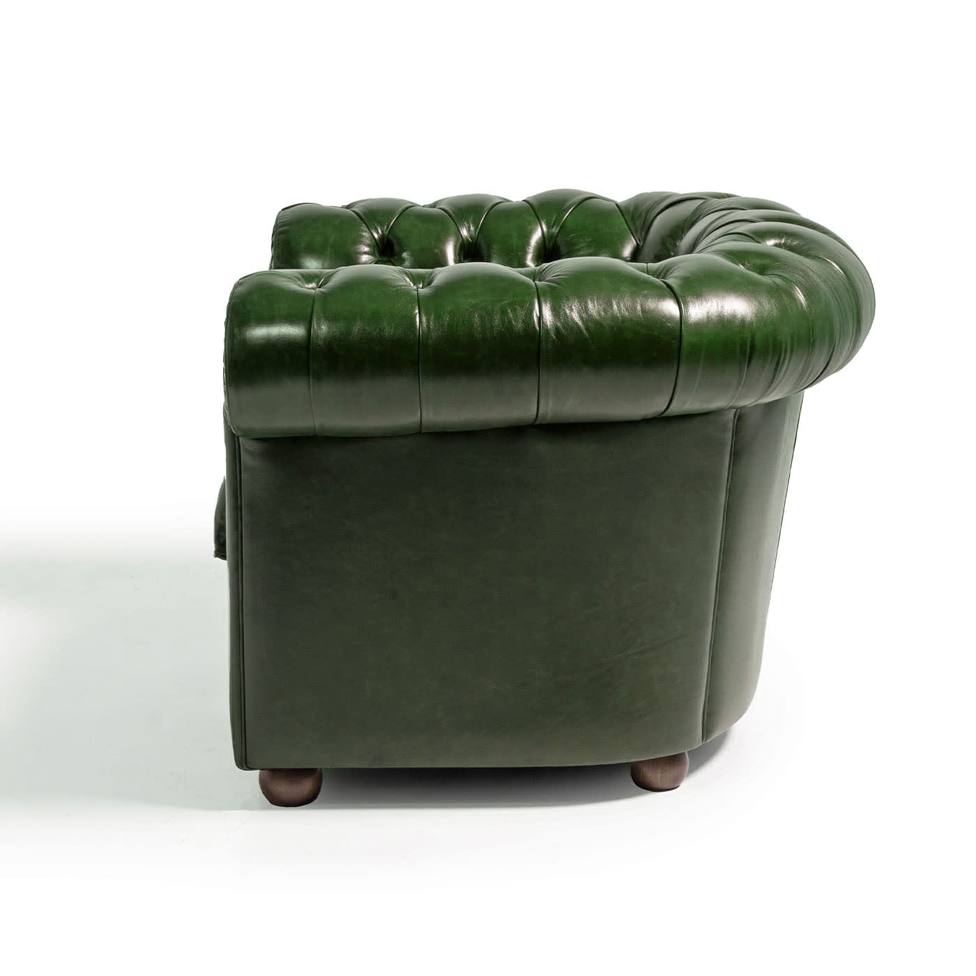 Green leather best sale tub chair