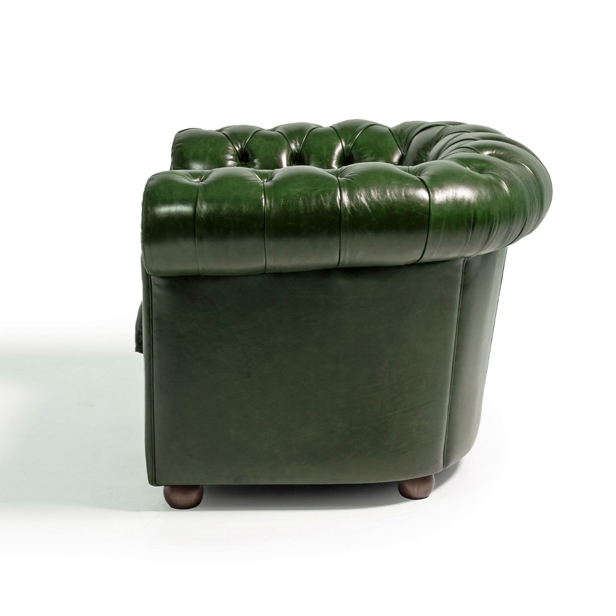 Chesterfield Green Leather Armchair - Alternative view 2