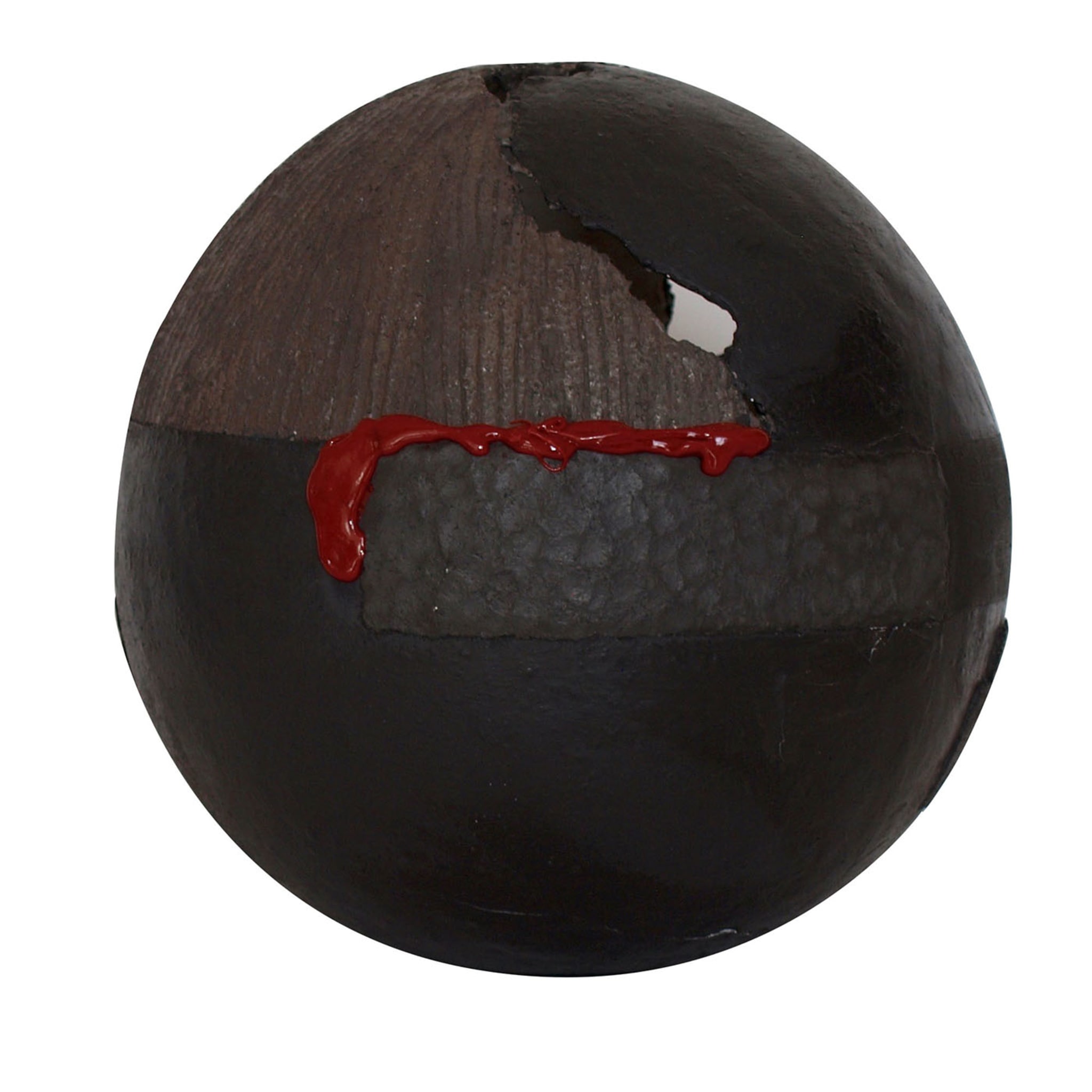 Globe décoratif gris et rouge #92 - Vue principale