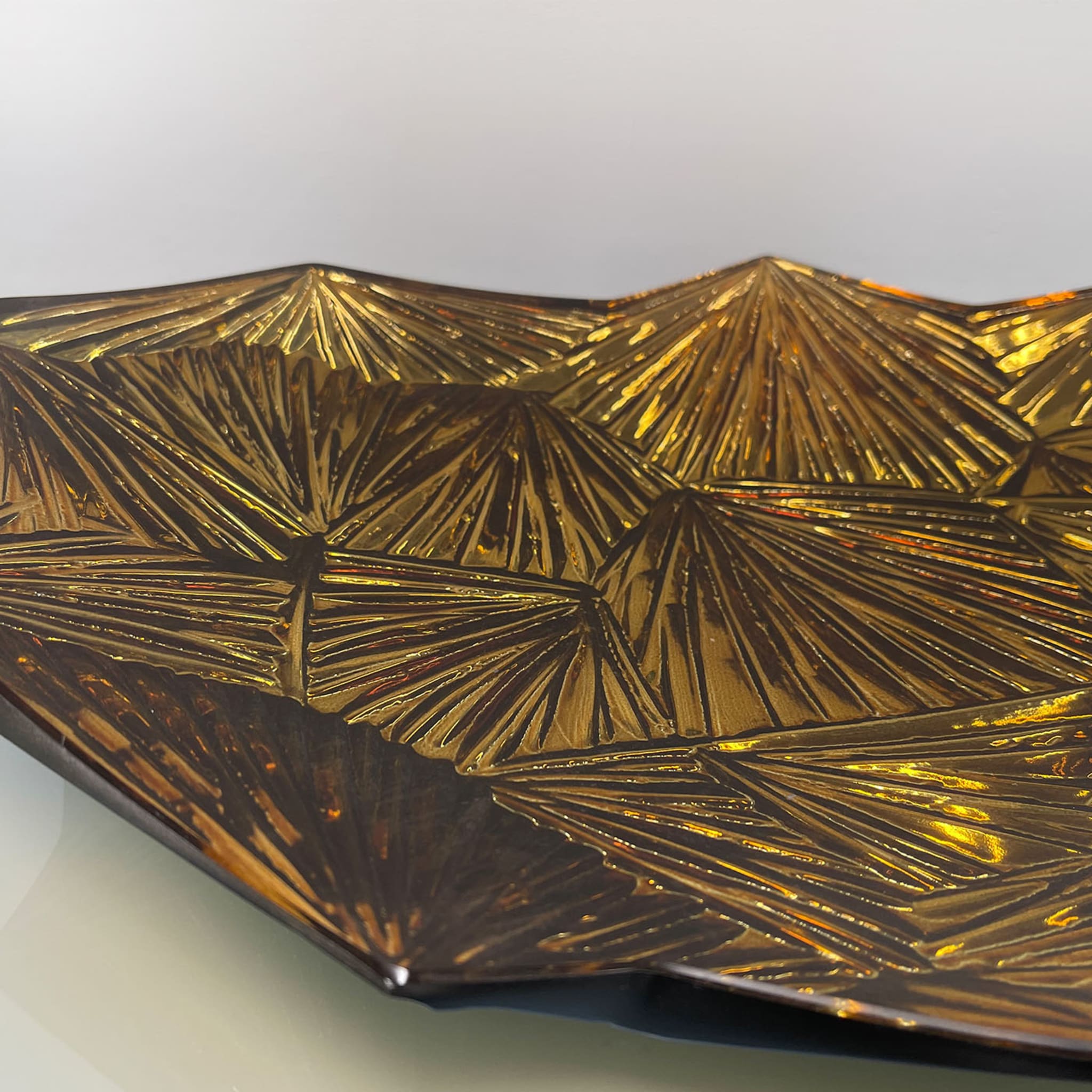 Artistic Amber & Gold Crystal Centerpiece - Alternative view 2