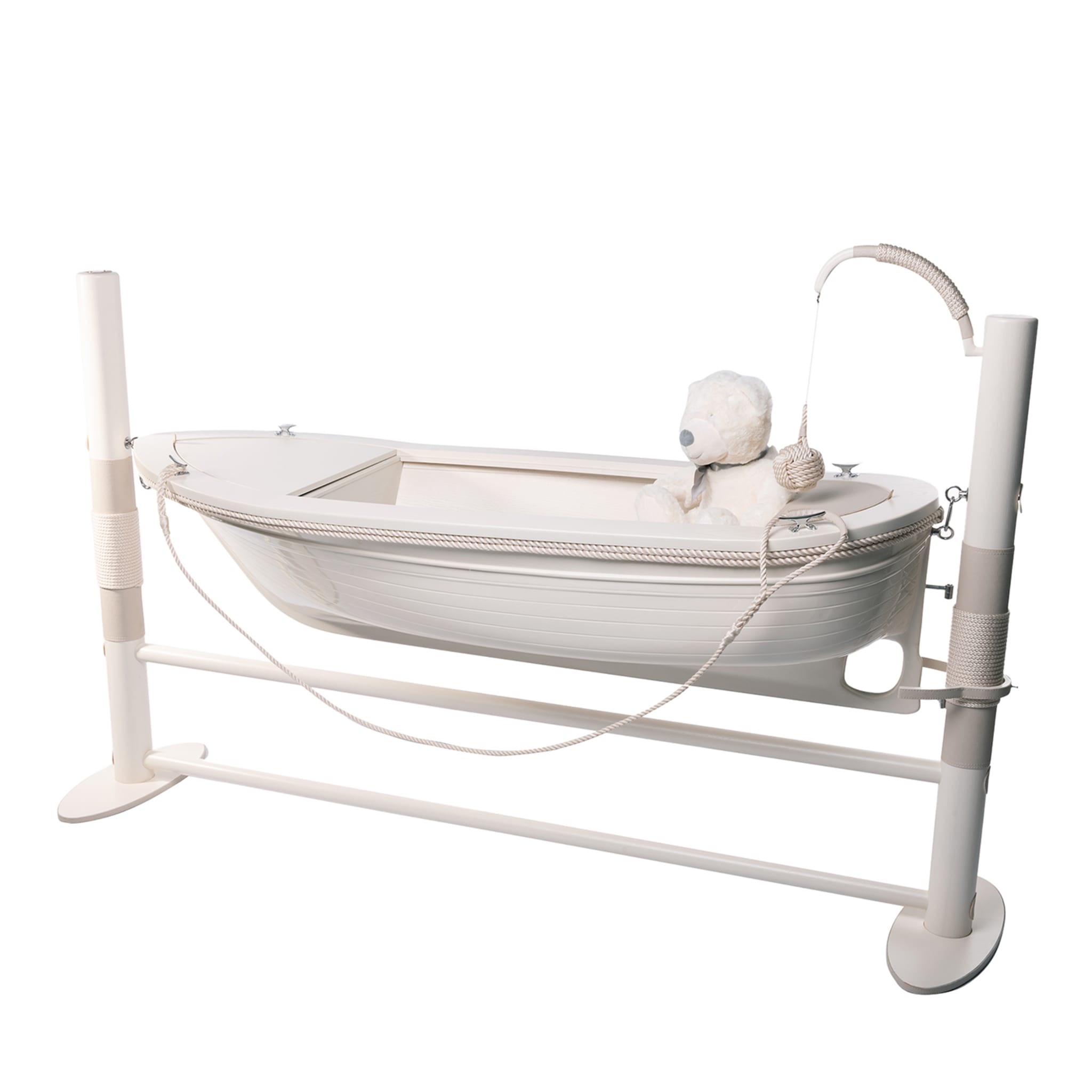 La Barchetta Boat-Shaped White Cradle/Writing Desk - Main view