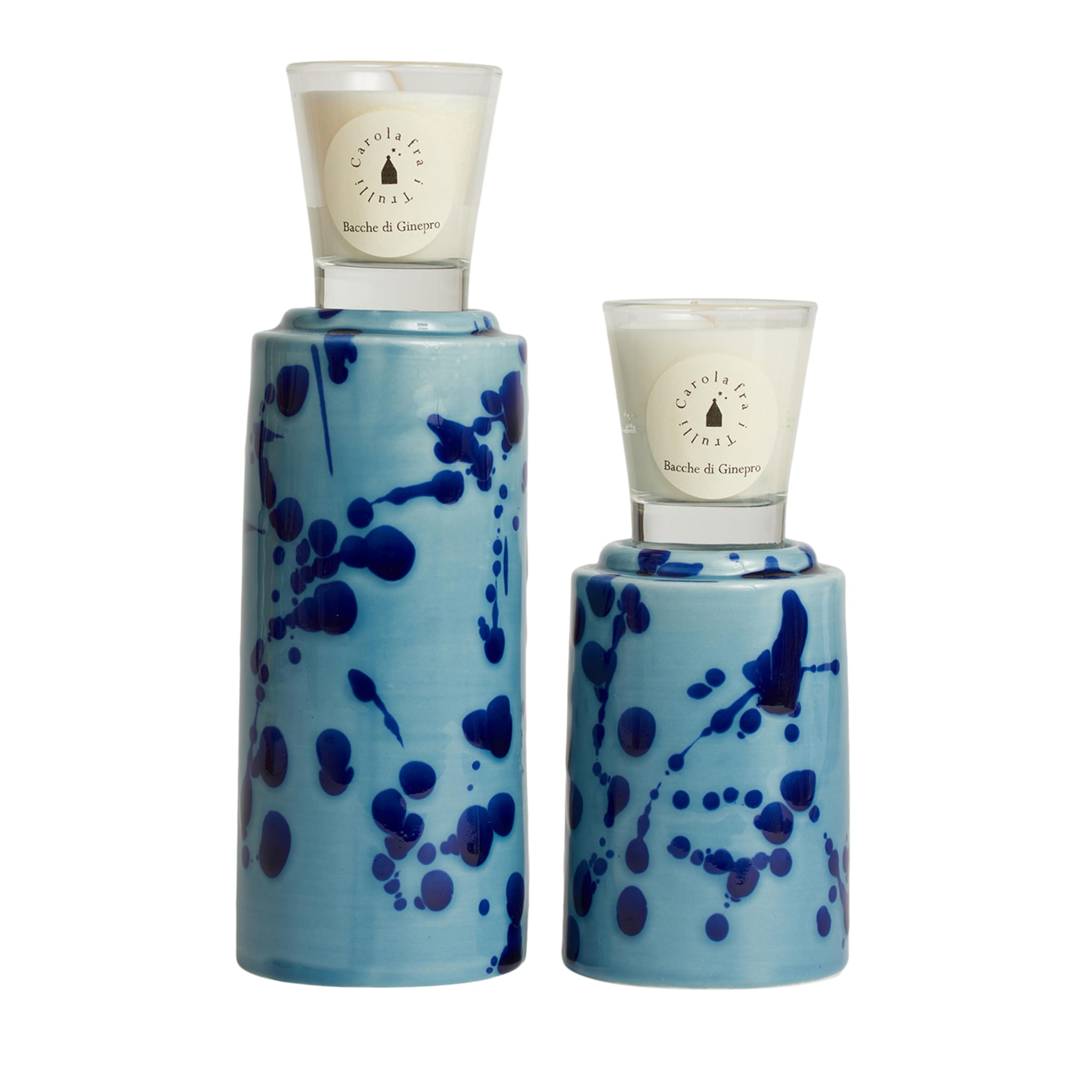 Tótem Celeste y Azul con Vela Perfumada Fragancia Agrumeto  - Vista principal