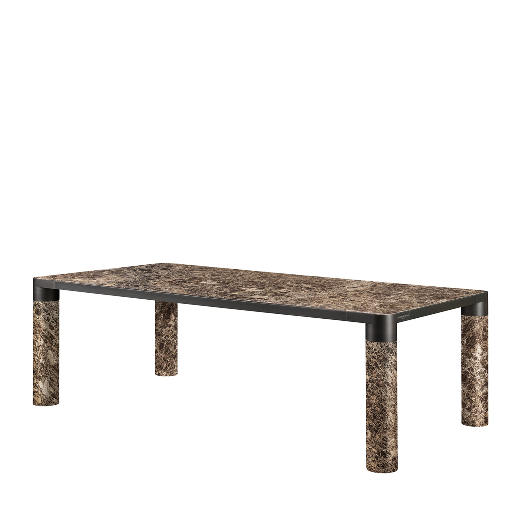 Bold Rectangular Brown Marble Dining Table by Elisa Giovannoni - Alternative view 1