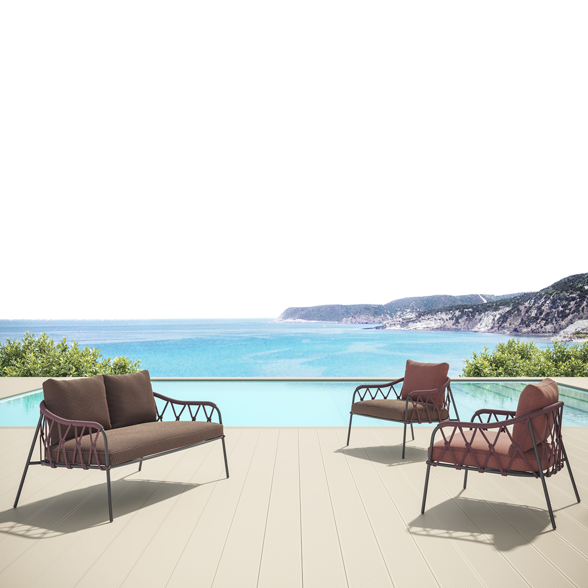 Scala 2-Seater Outdoor Sofa by Marco Piva - Alternative view 1