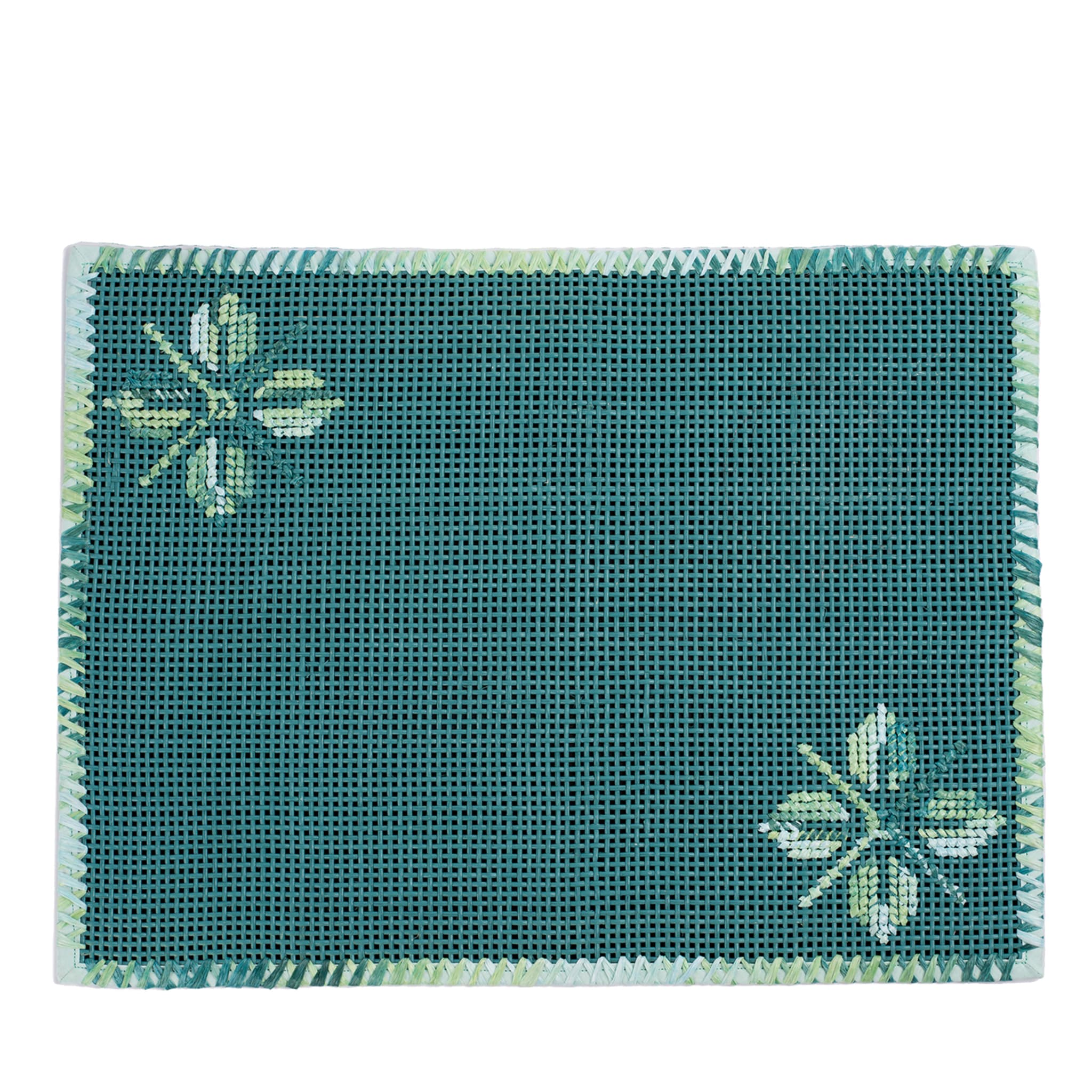 Ibisco Straw Placemat Embroided with Raffia - Main view