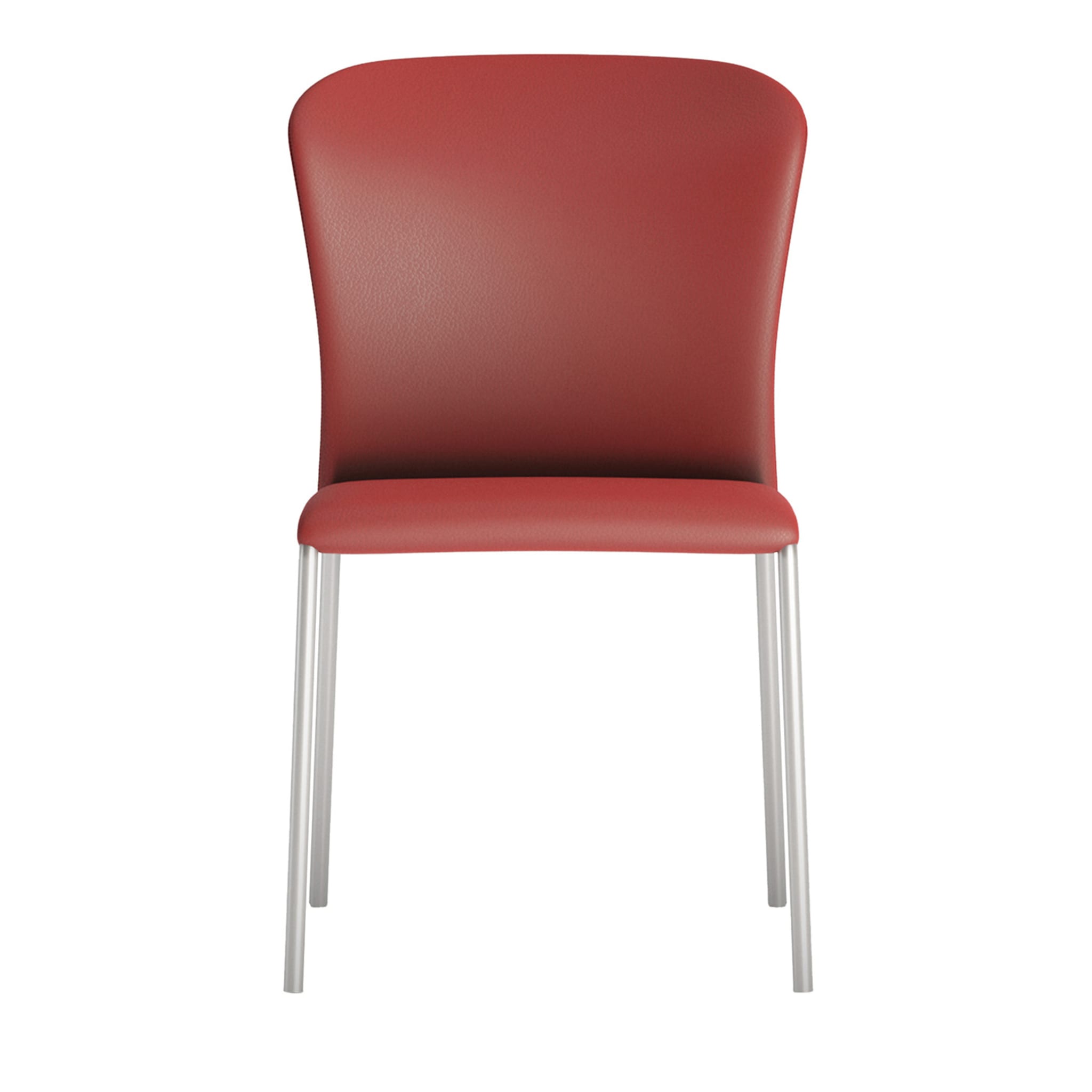Chaise Seven en simili-cuir rouge de Ciani Design - Vue principale