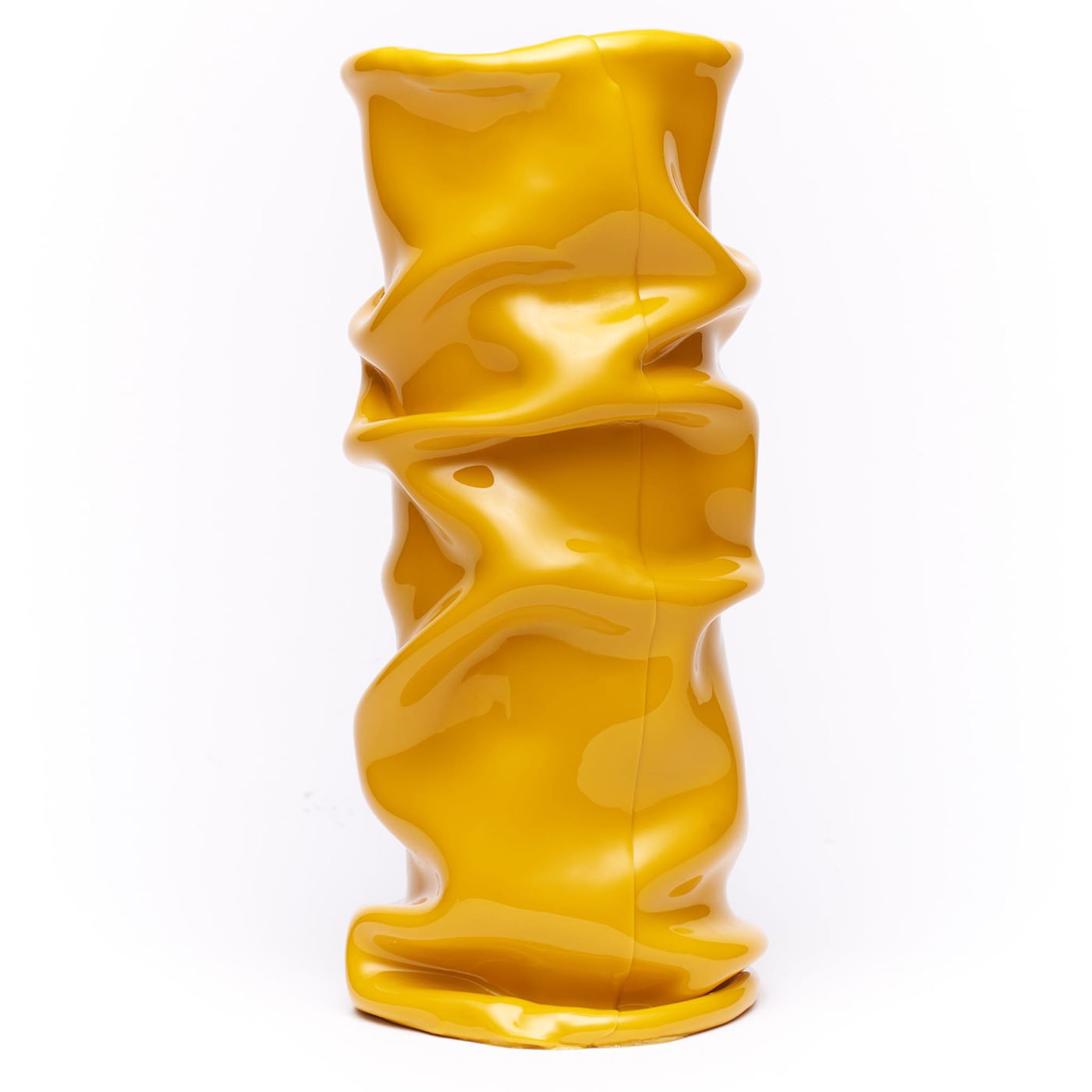 Venere Kleine plissierte gelbe Vase - Alternative Ansicht 1