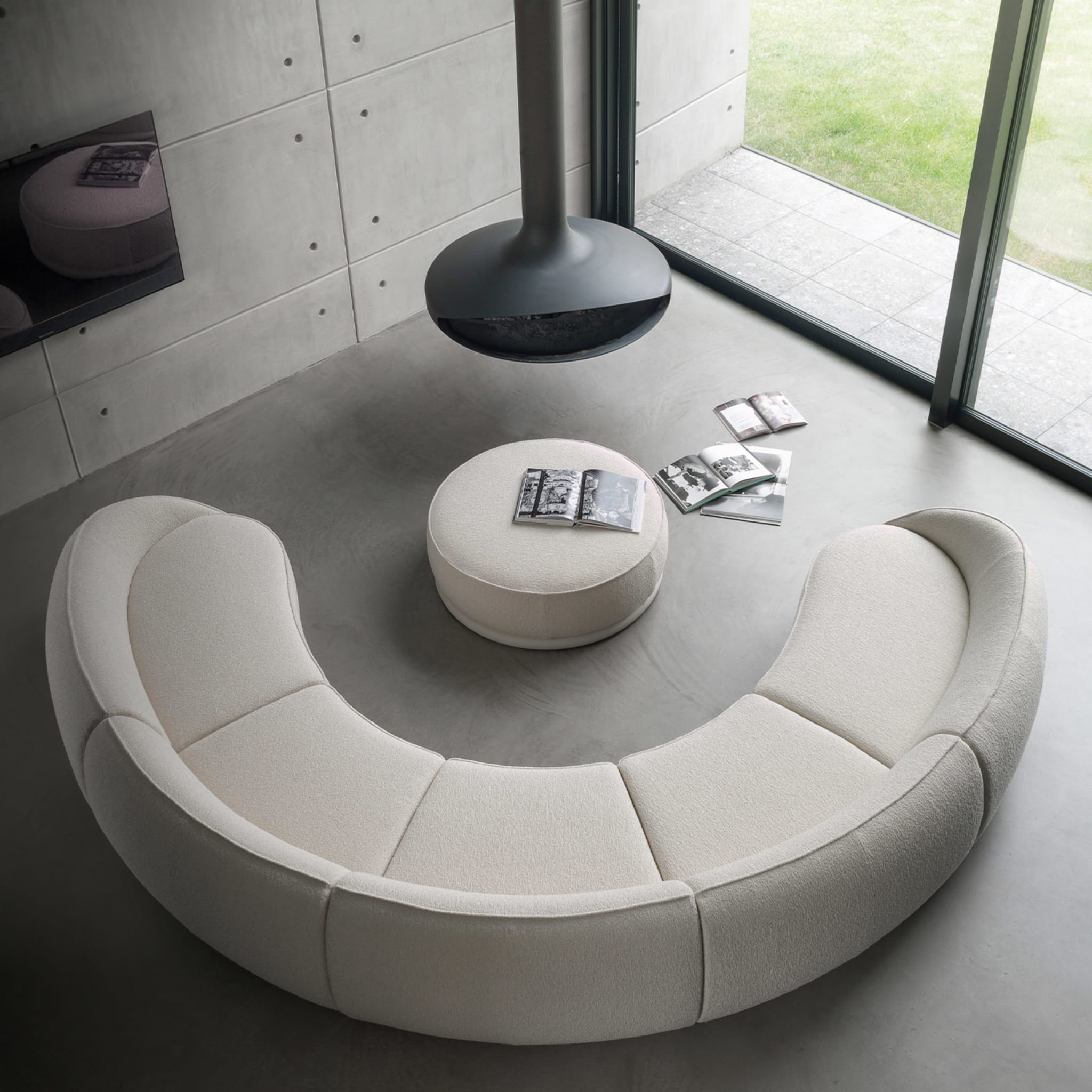 Abbracci 3-Module White Sofa by Lorenza Bozzoli - Alternative view 5