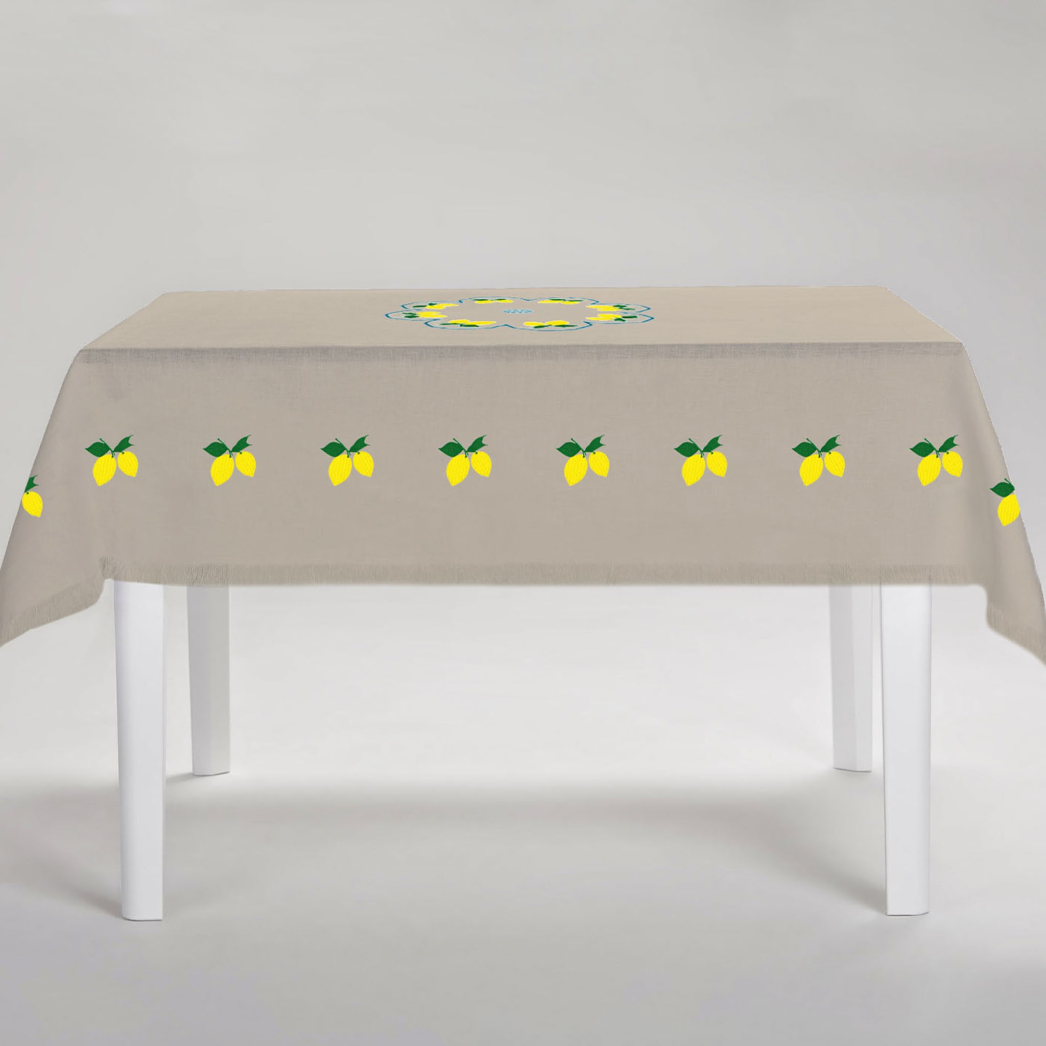 Limoni Multicolor Rectangular Taupe Tablecloth - Alternative view 1