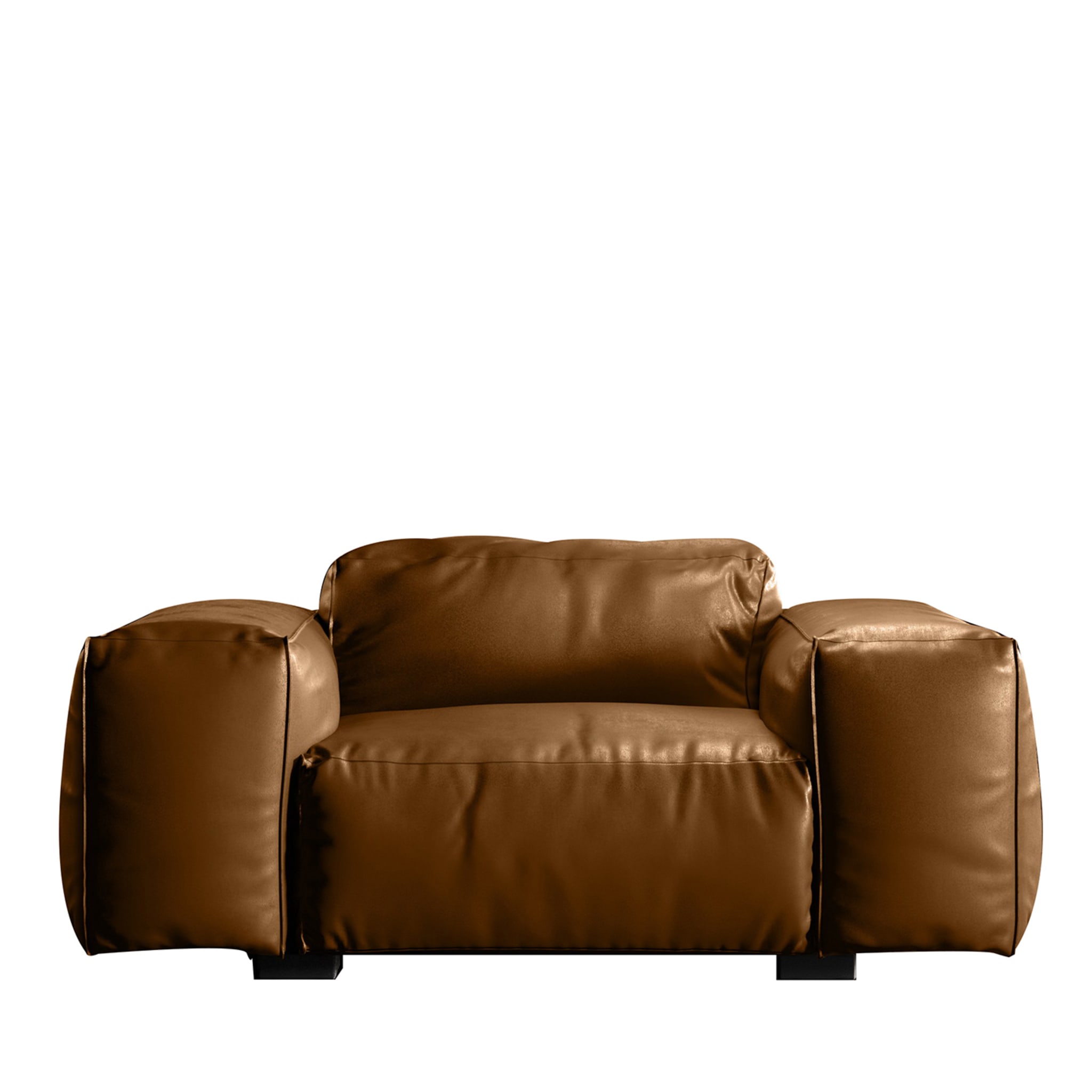 Rencontre Moi Armchair Leather Brown - Main view