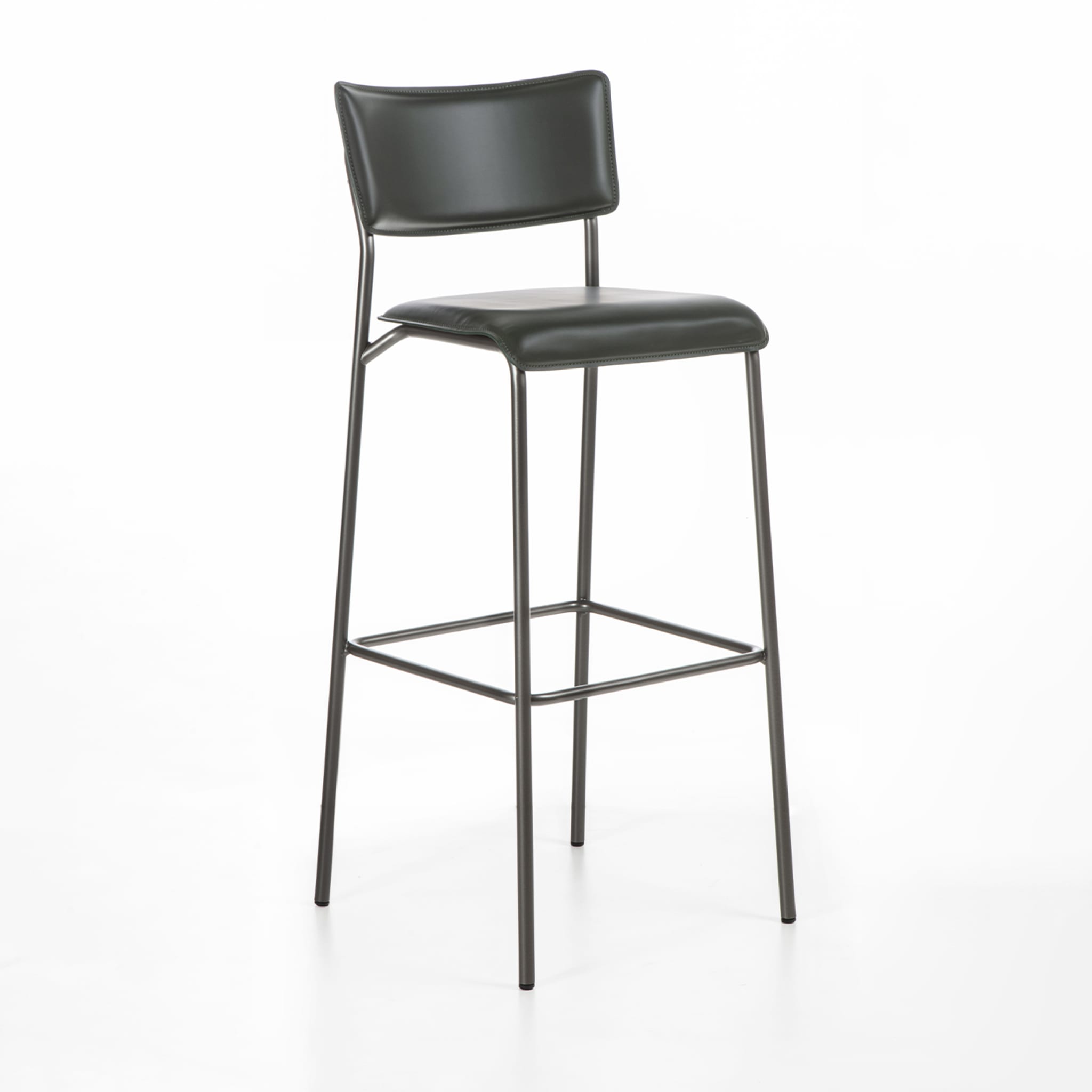 Isotta Leather Bar Stool - Alternative view 2