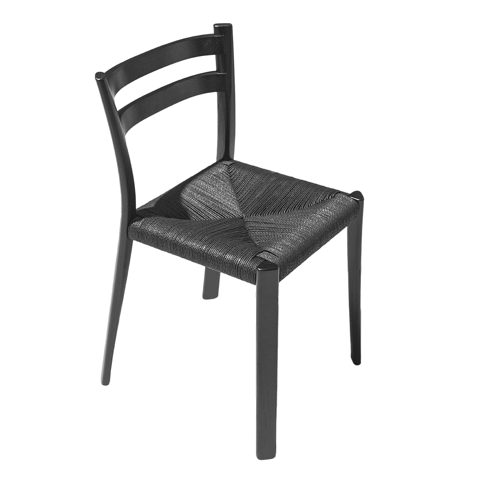 Chaise noire Buri de Mario Scairato - Vue principale