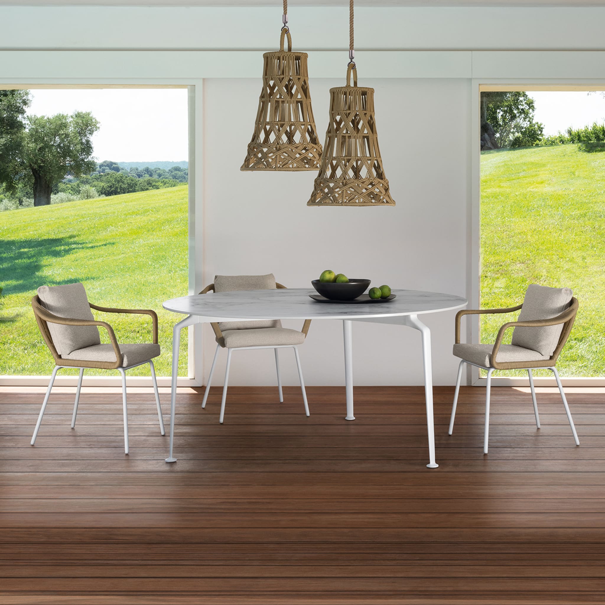 Cruise Alu White Dining Table by Ludovica & Roberto Palomba - Alternative view 3