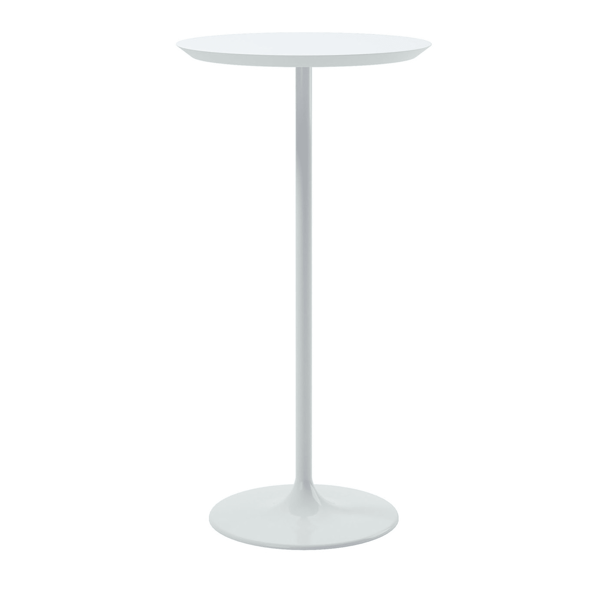 Malena White Round Bistro Table - Main view