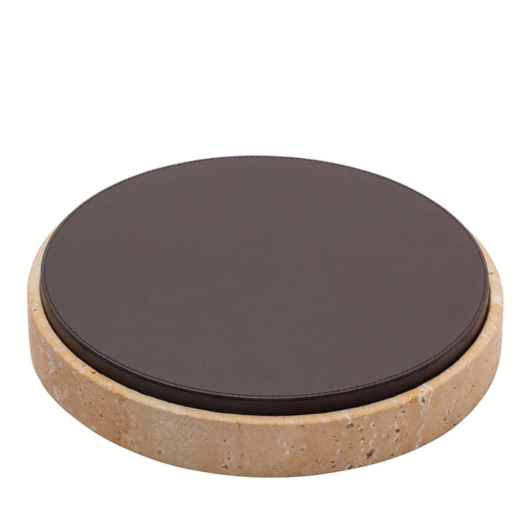 Giza Leather & Marble Round Box #1 - Main view