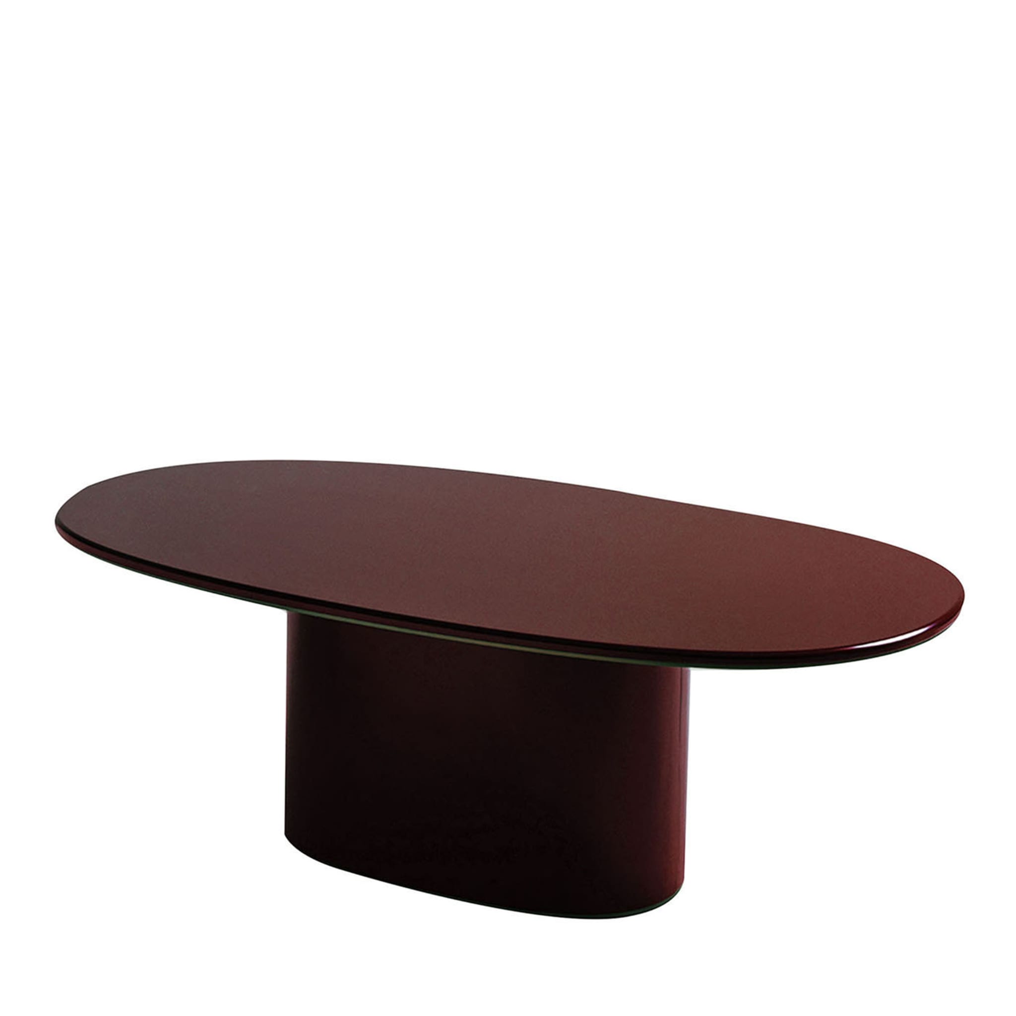 Oku Oval Wine-Red Dining Table by Federica Biasi - Main view
