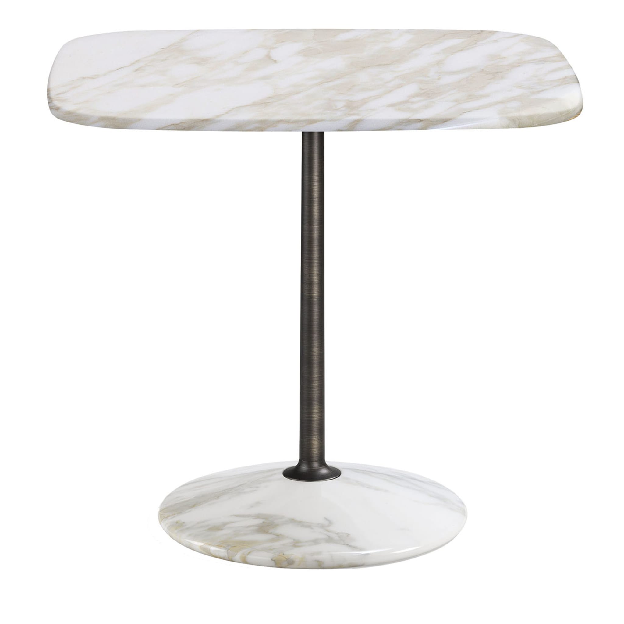 Table courte en marbre blanc Arnold - Vue principale