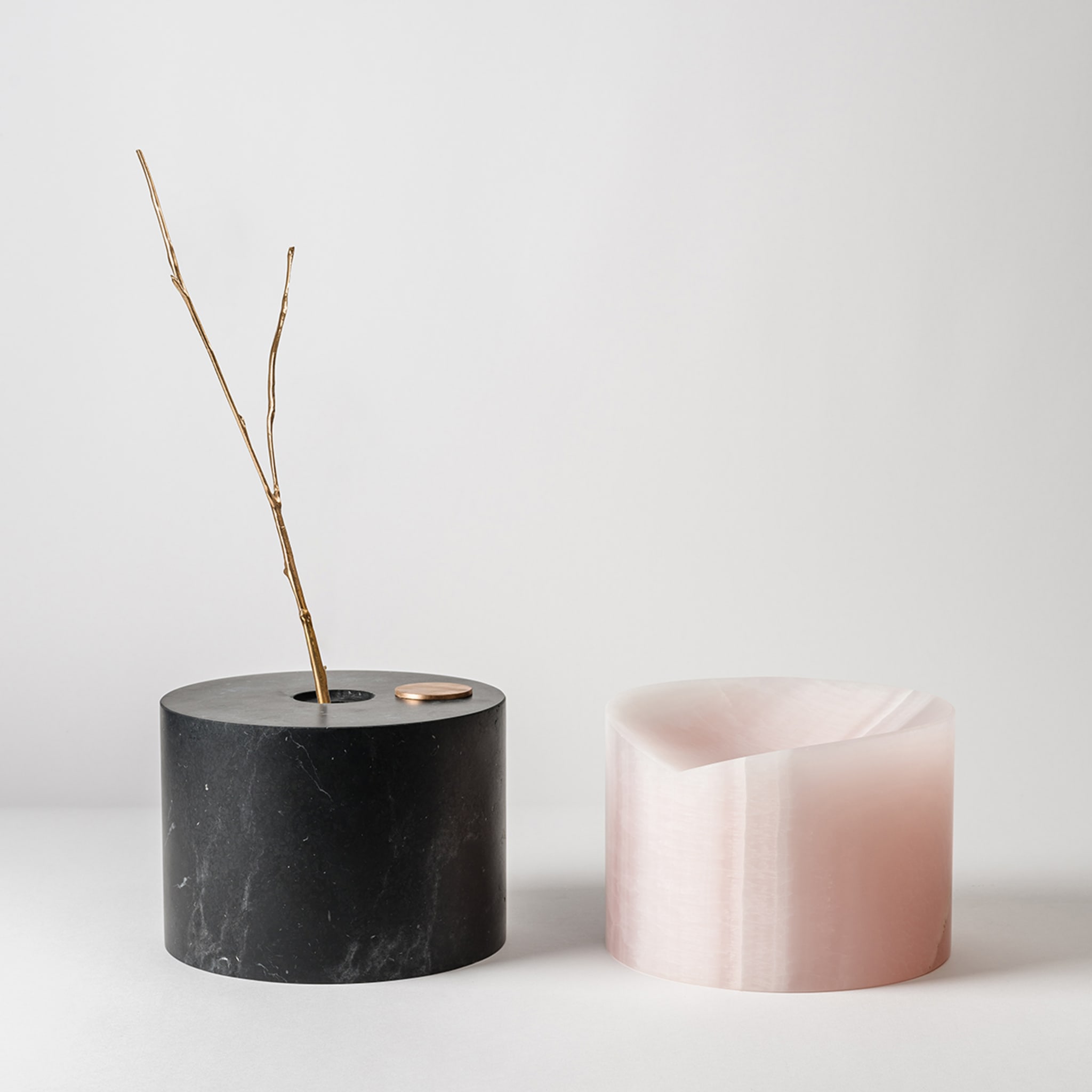 Here and Now Pinkx Onyx and Black Marquina Vase #2 - Alternative view 1