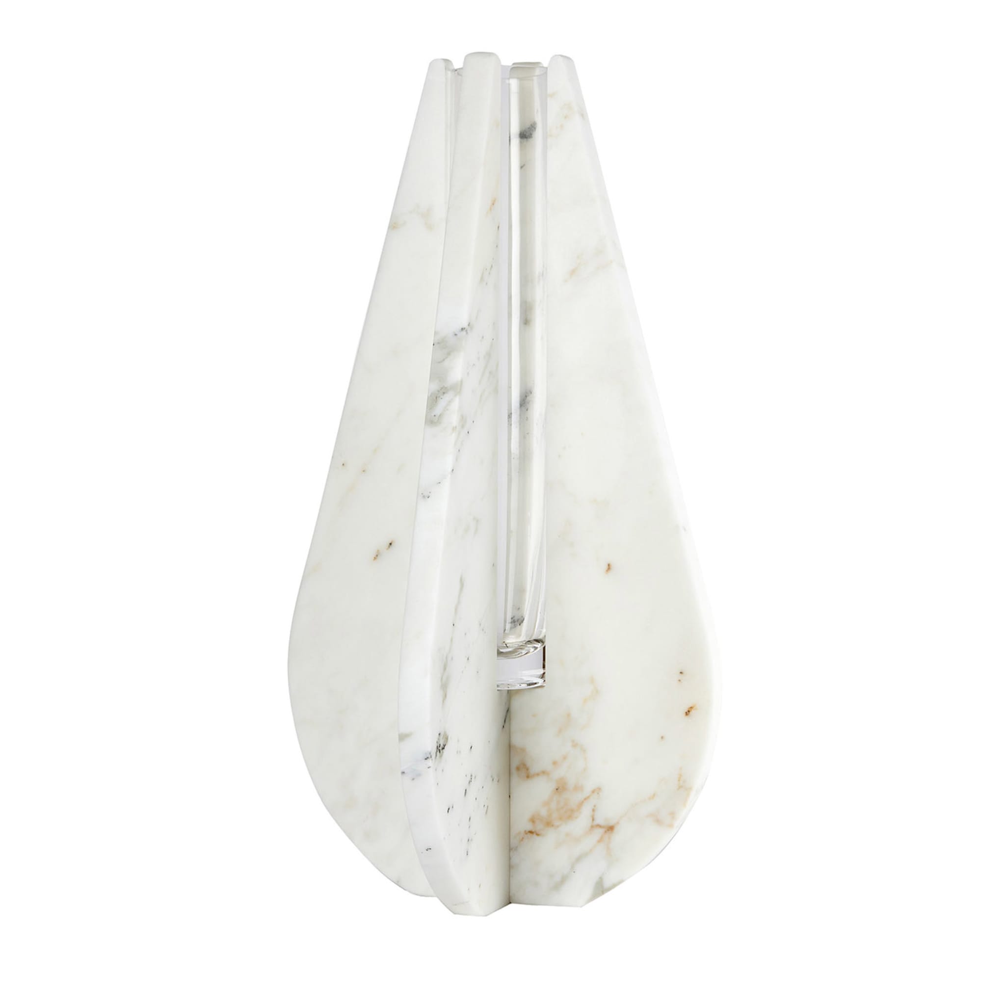 Drop White Carrara Vase #5 by Alessandra Grasso - Main view