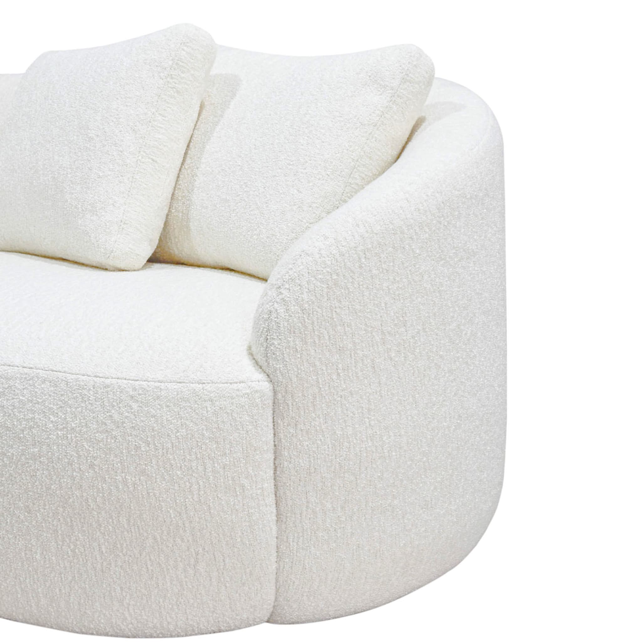Cottonflower' Sofa 240 in White Boucle Fabric - Alternative view 2