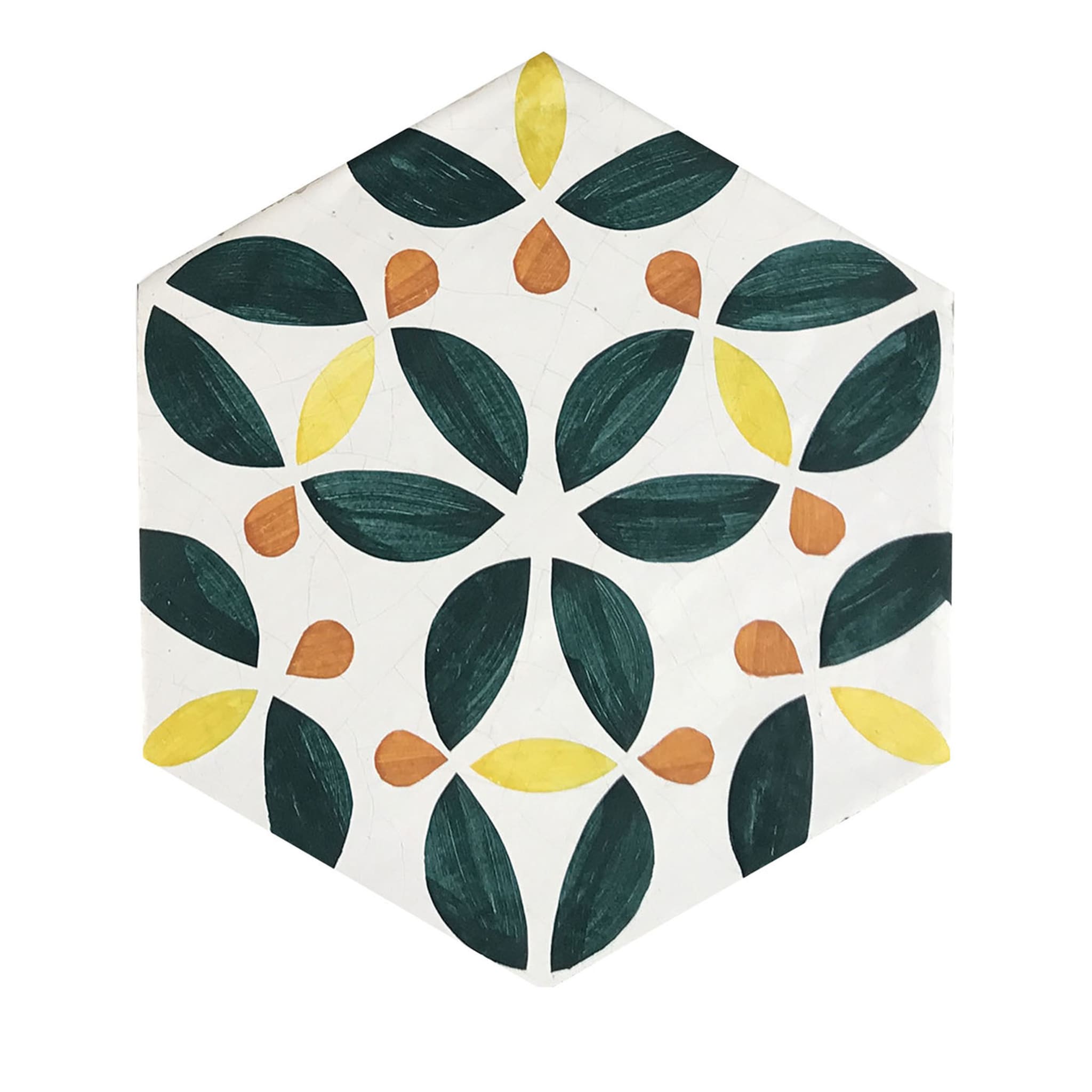 Daamè Set of 28 Hexagonal Green Tiles - Main view