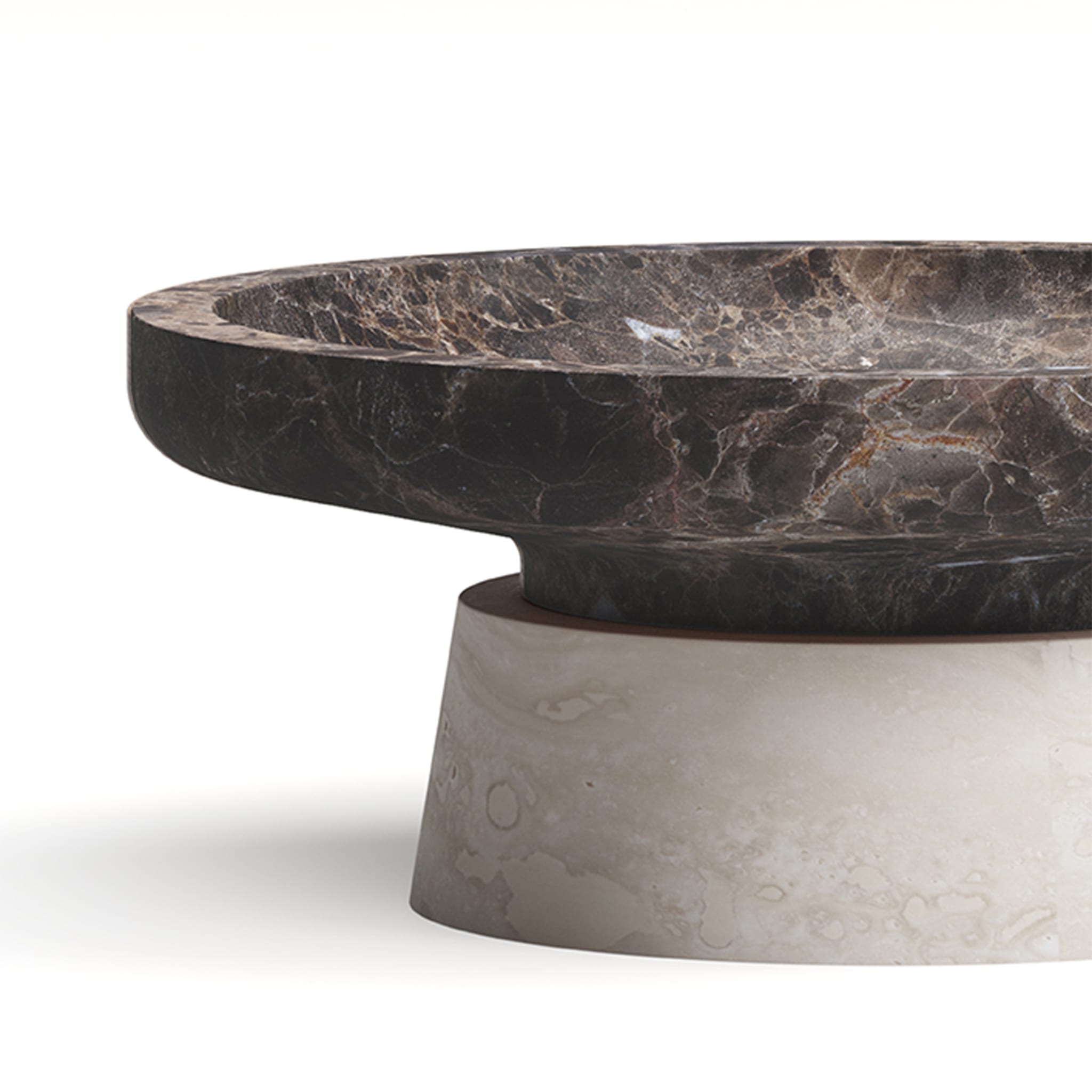 Tivoli Centerpiece in travertine and marble by Ivan Colominas - Alternative view 1