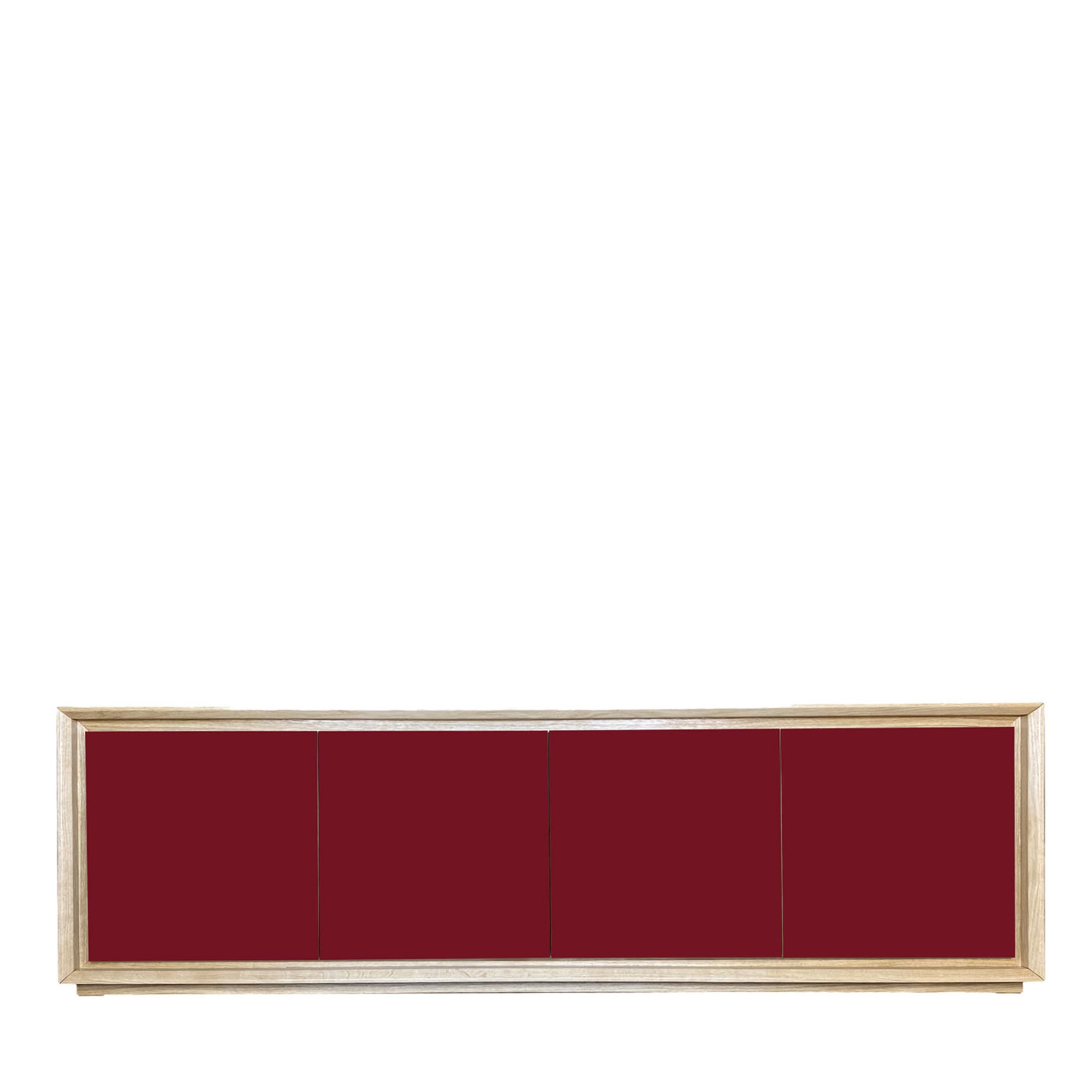 Rubino 3-türiges rubinrotes Sideboard von Mascia Meccani - Hauptansicht