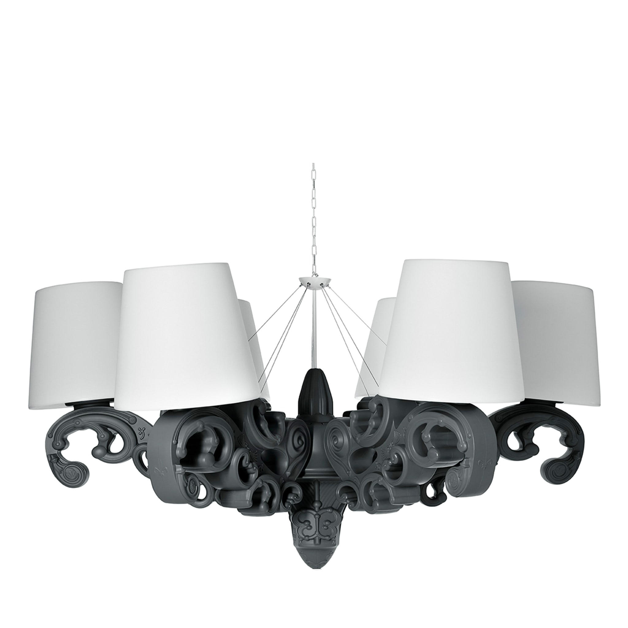 Crown of Love Elephant Gray Chandelier - Main view