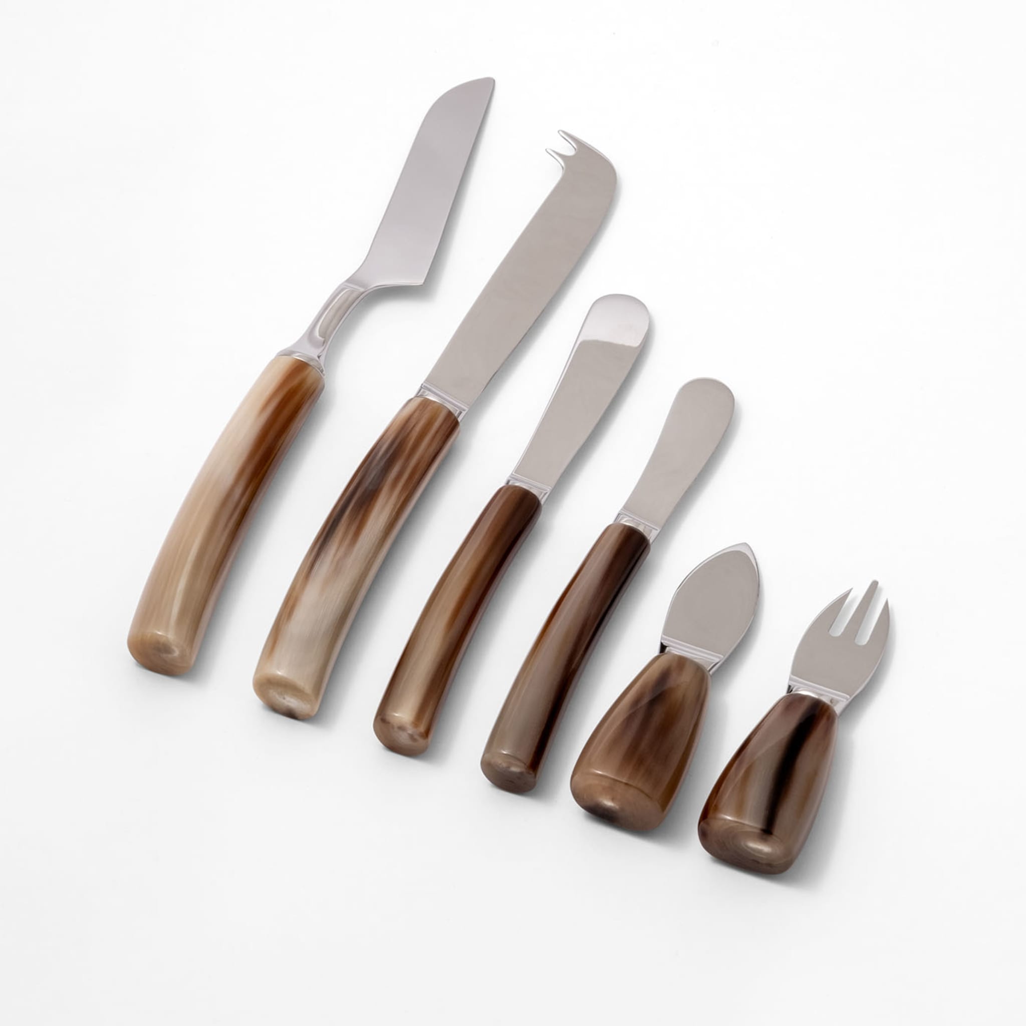Cheese Cutlery Set in Natural Horn - Alternative view 2