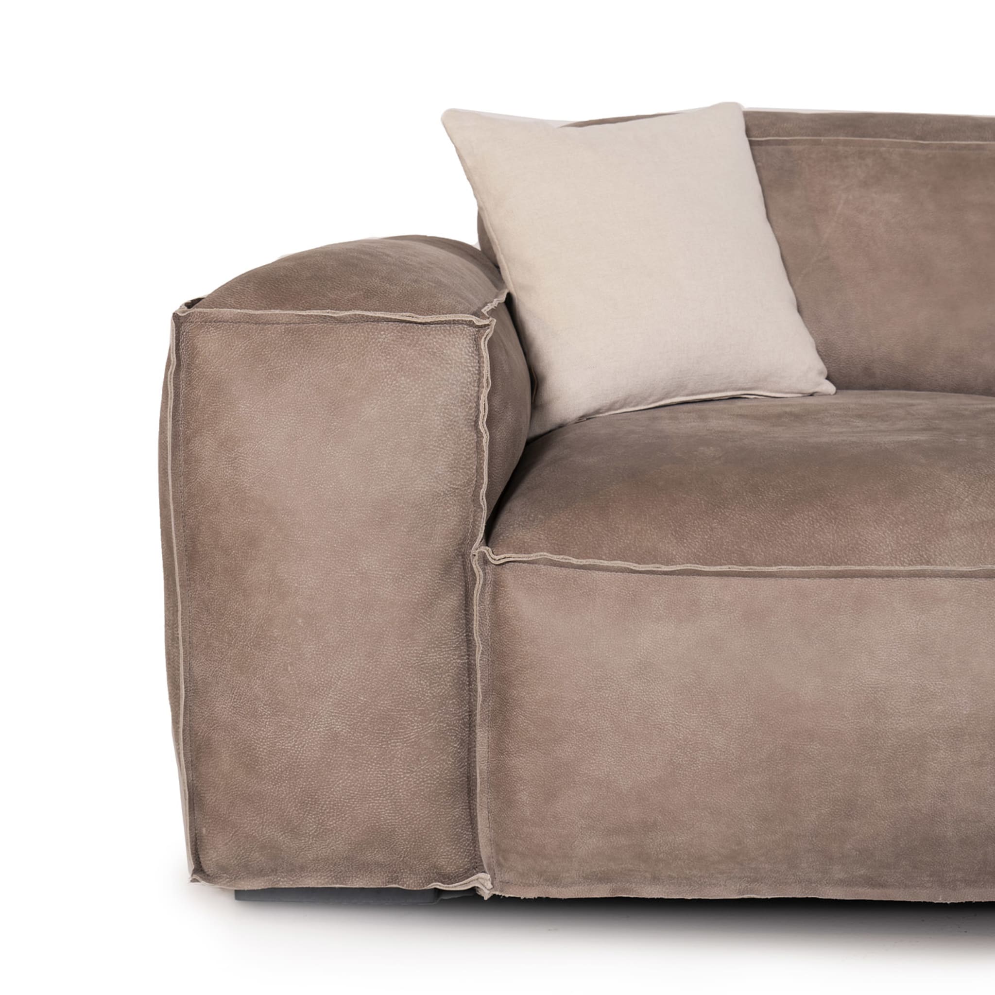 Placido 2 Seater Sofa in Gray Leather  - Alternative view 5