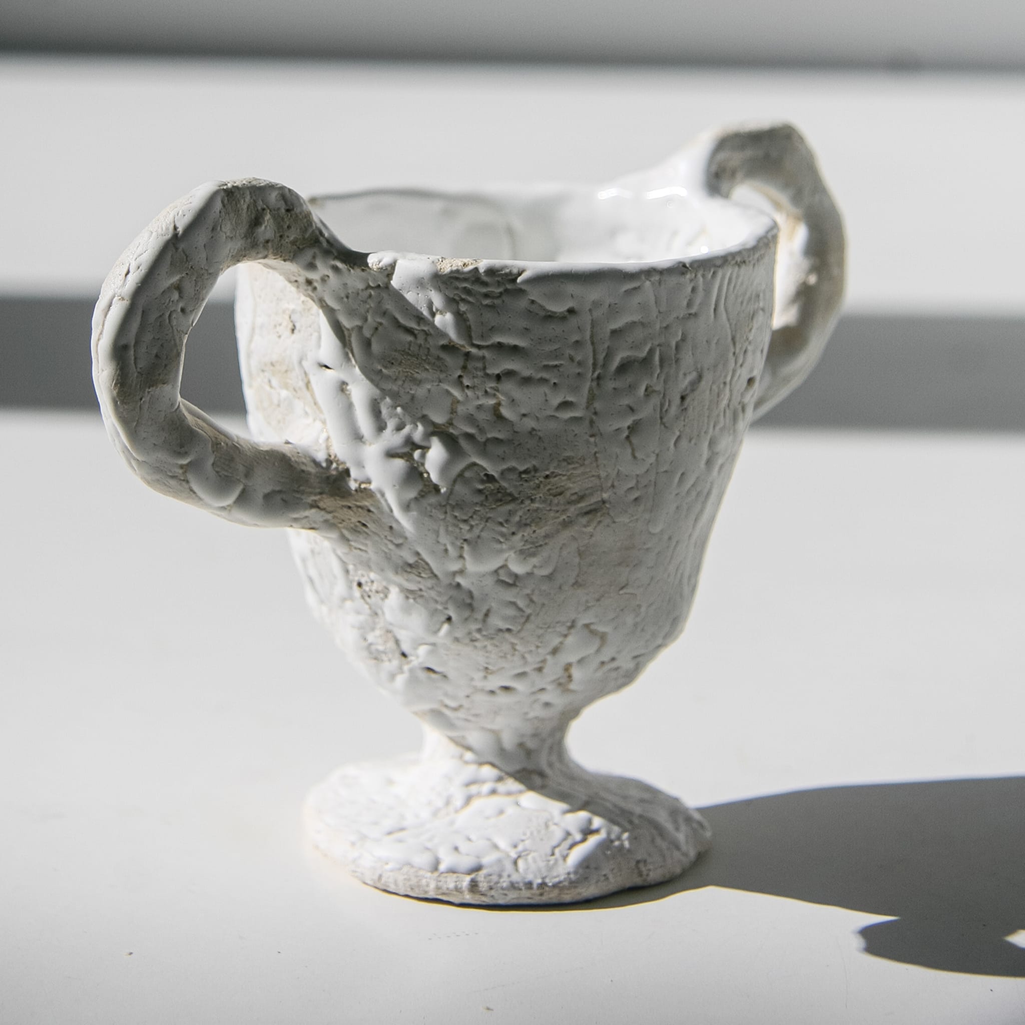 White Footed Cup with Handles - Alternative view 2