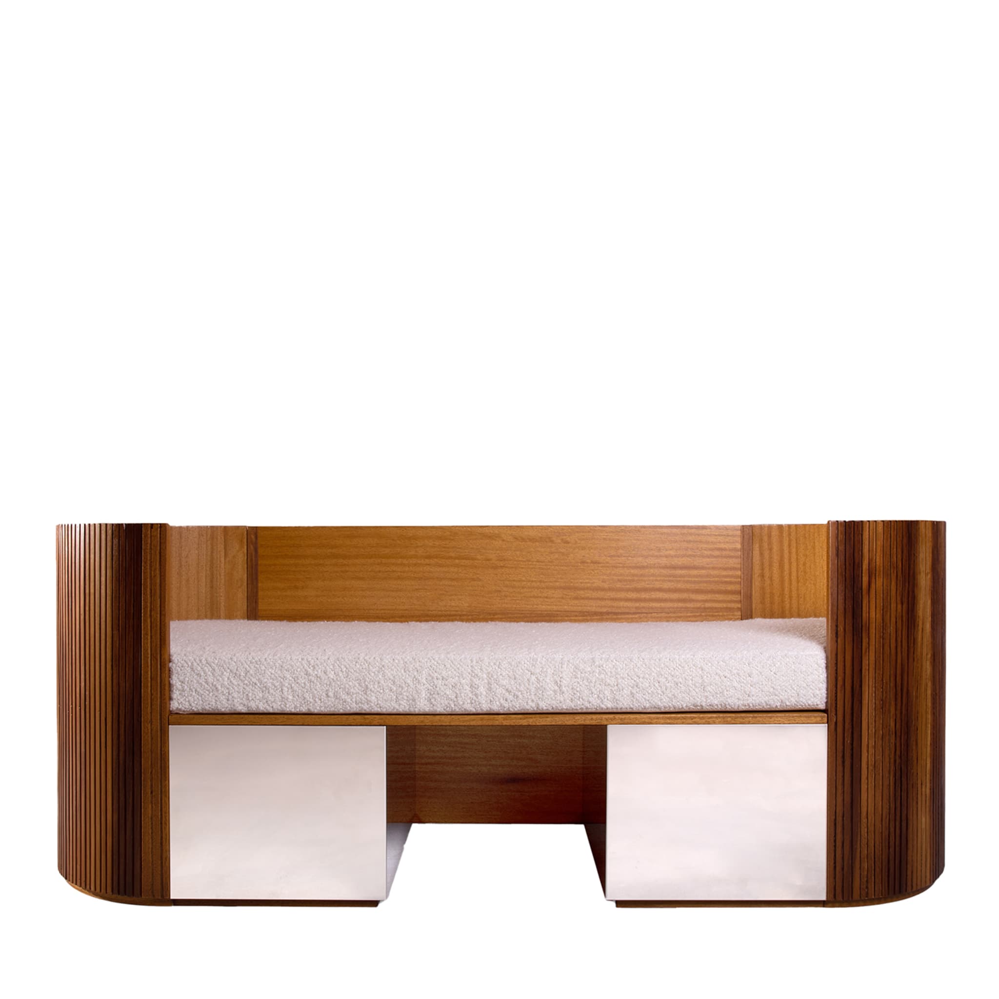 Antonio Conversation Sofa Wood and Steel - Main view