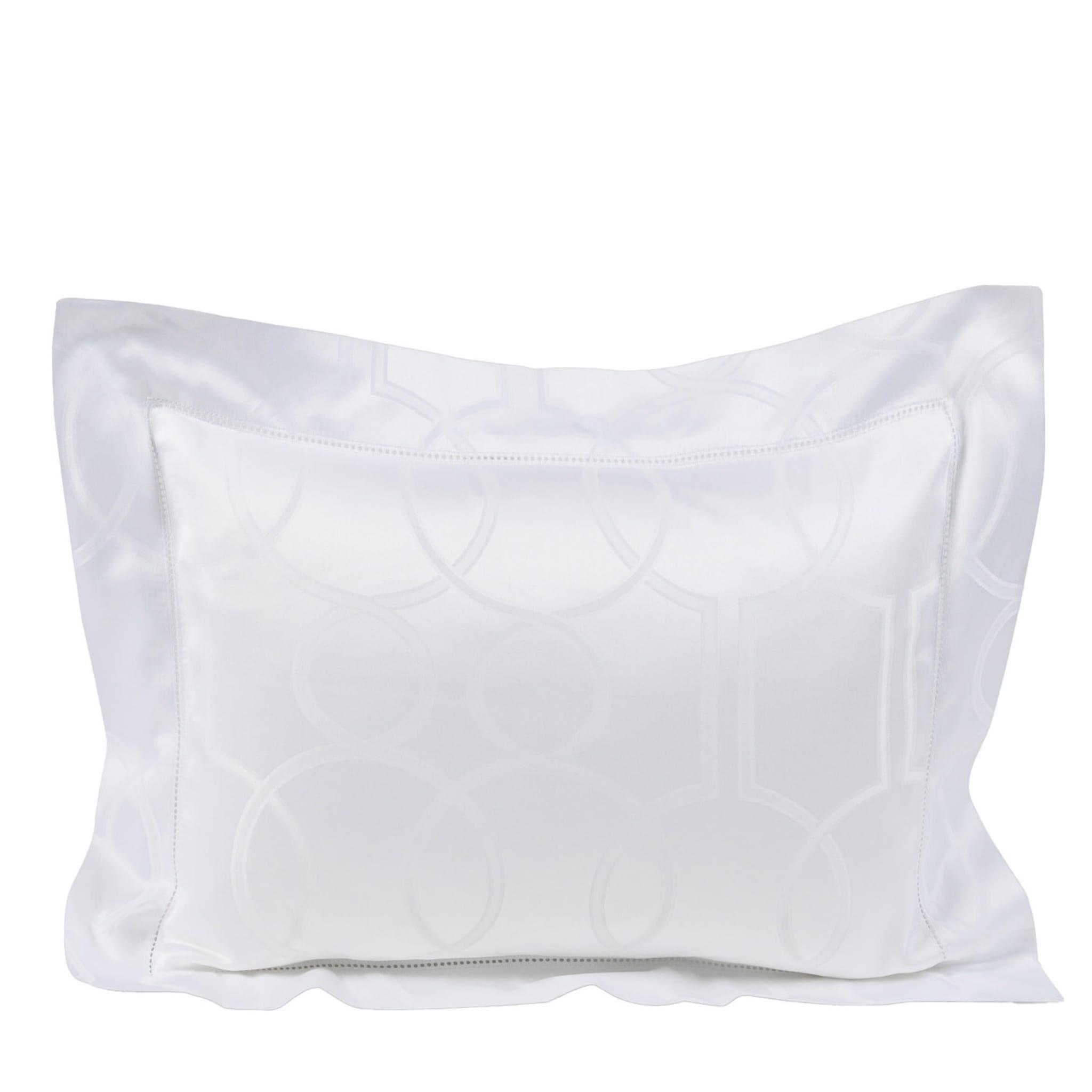 Shangri-La Boudoir Rectangular Patterned White Pillowcase - Main view